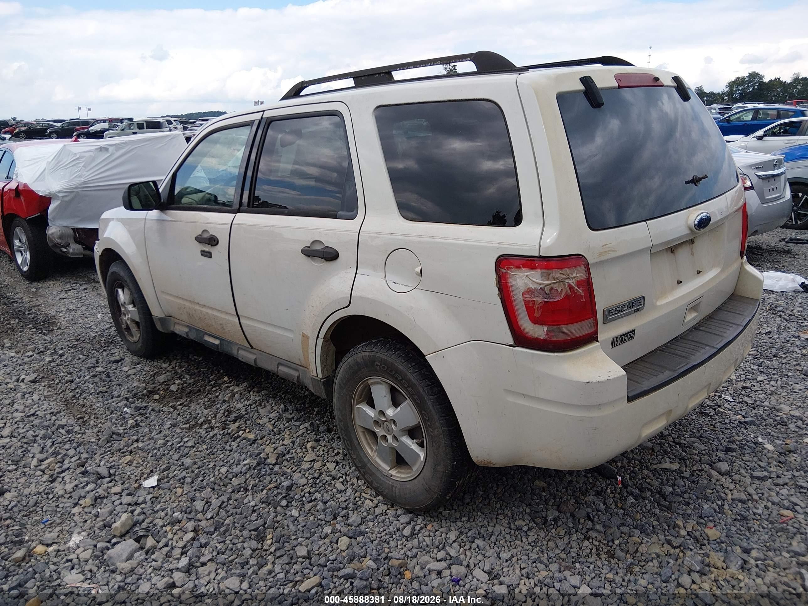 2010 Ford Escape Xlt White vin: 1FMCU9D75AKC51739