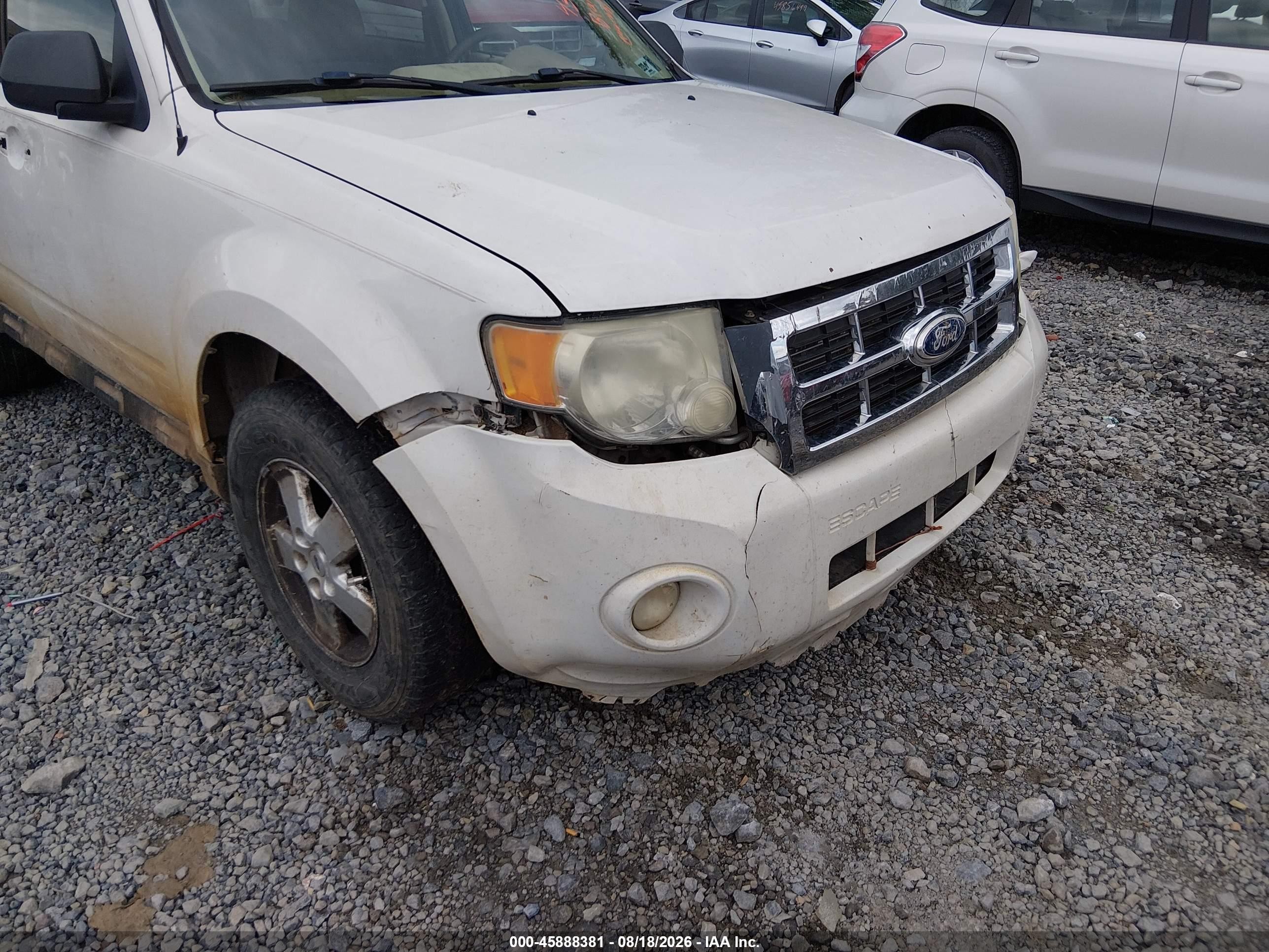 2010 Ford Escape Xlt White vin: 1FMCU9D75AKC51739