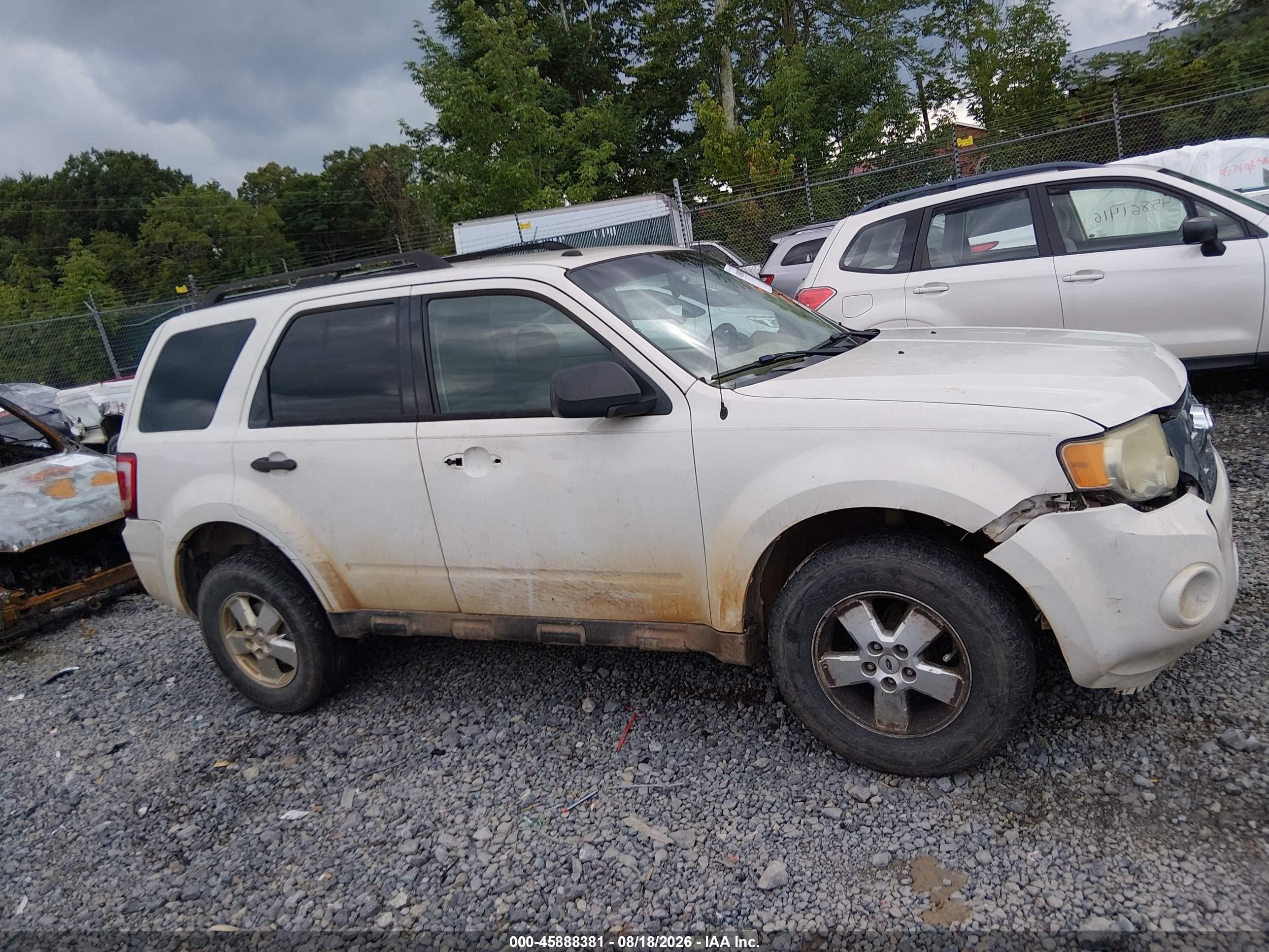 2010 Ford Escape Xlt White vin: 1FMCU9D75AKC51739