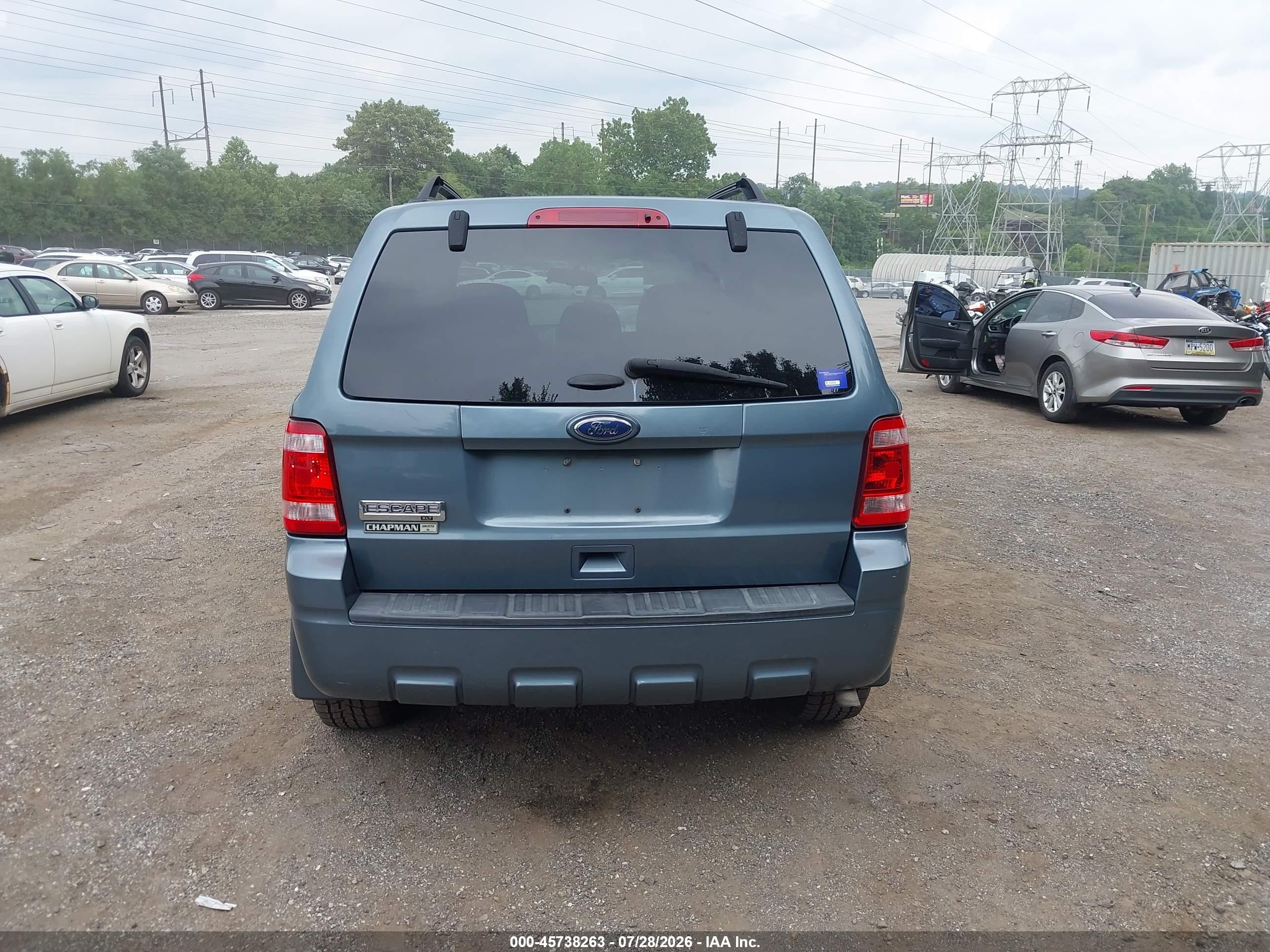 2012 Ford Escape Xlt Blue vin: 1FMCU9D75CKC35446