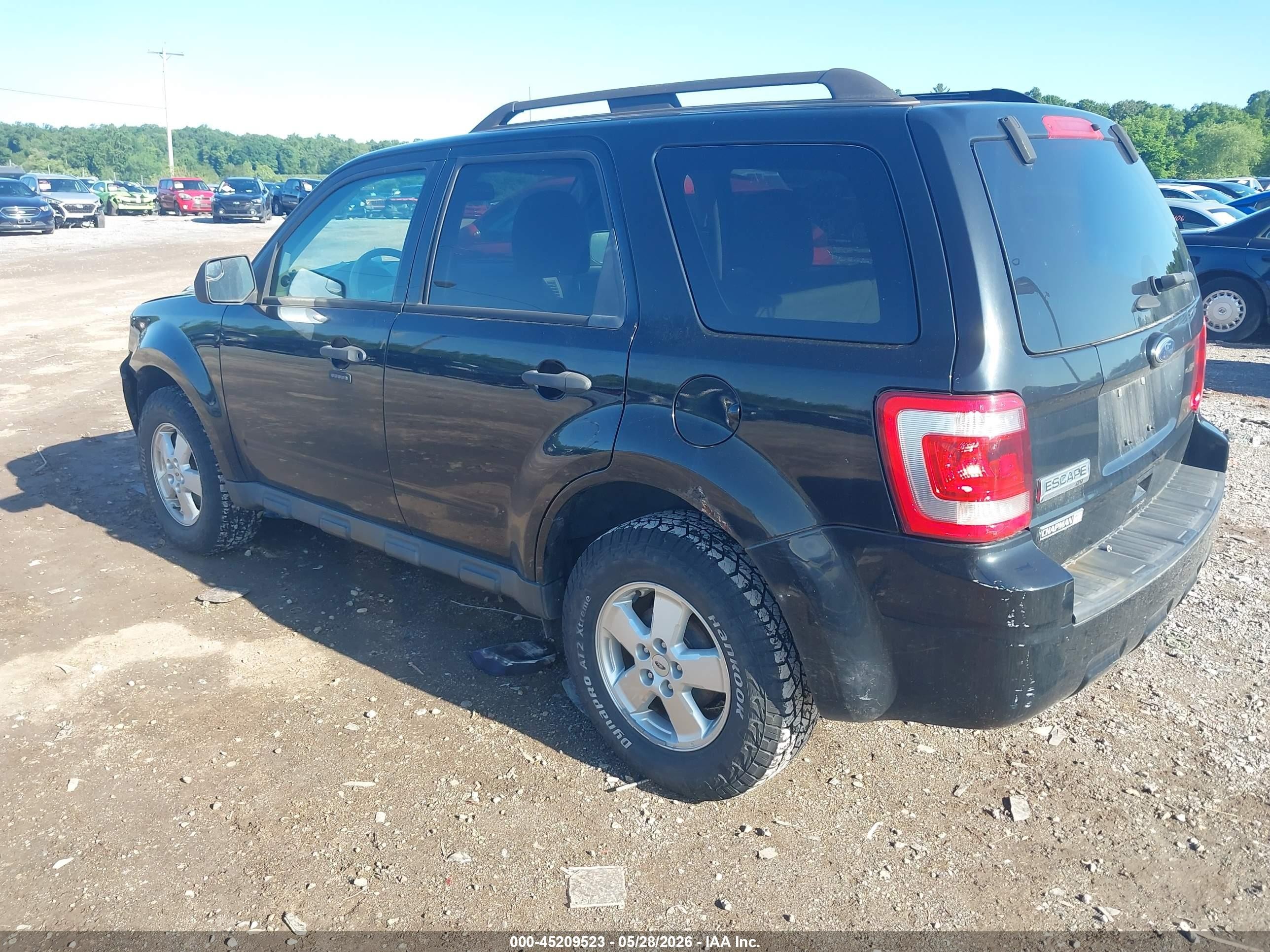 2012 Ford Escape Xlt Black vin: 1FMCU9D7XCKB37979
