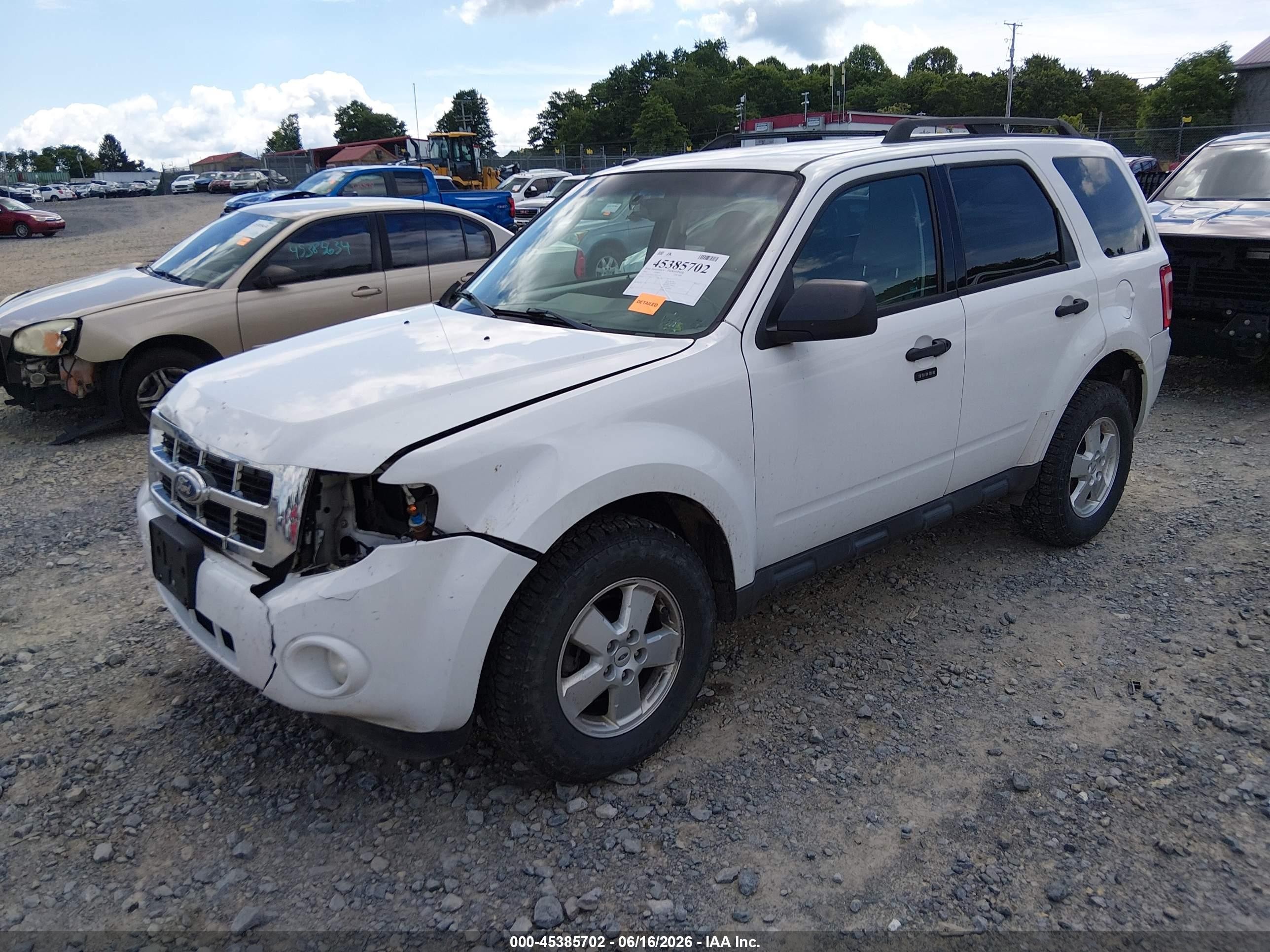 2012 Ford Escape Xlt White vin: 1FMCU9DG3CKA23984