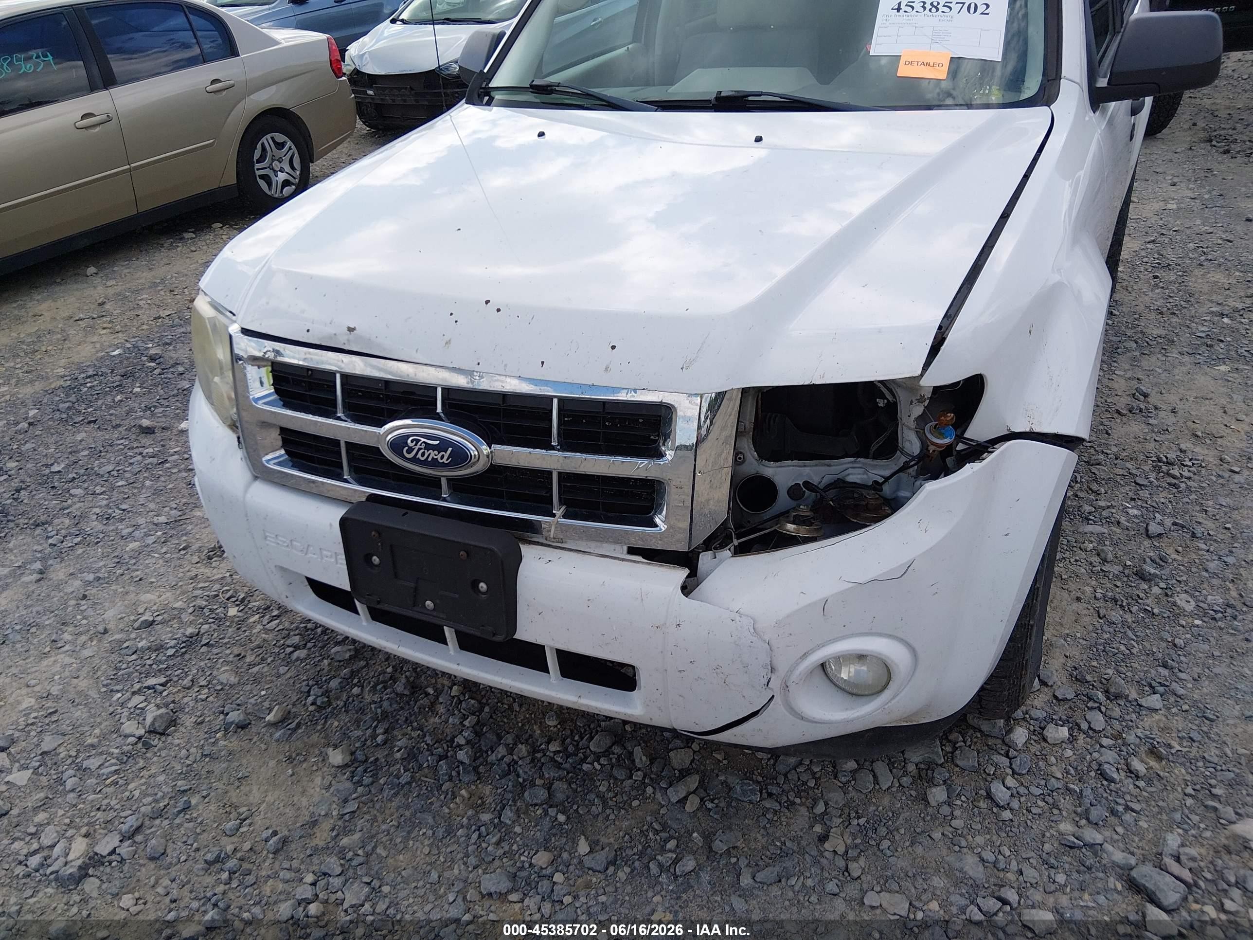 2012 Ford Escape Xlt White vin: 1FMCU9DG3CKA23984