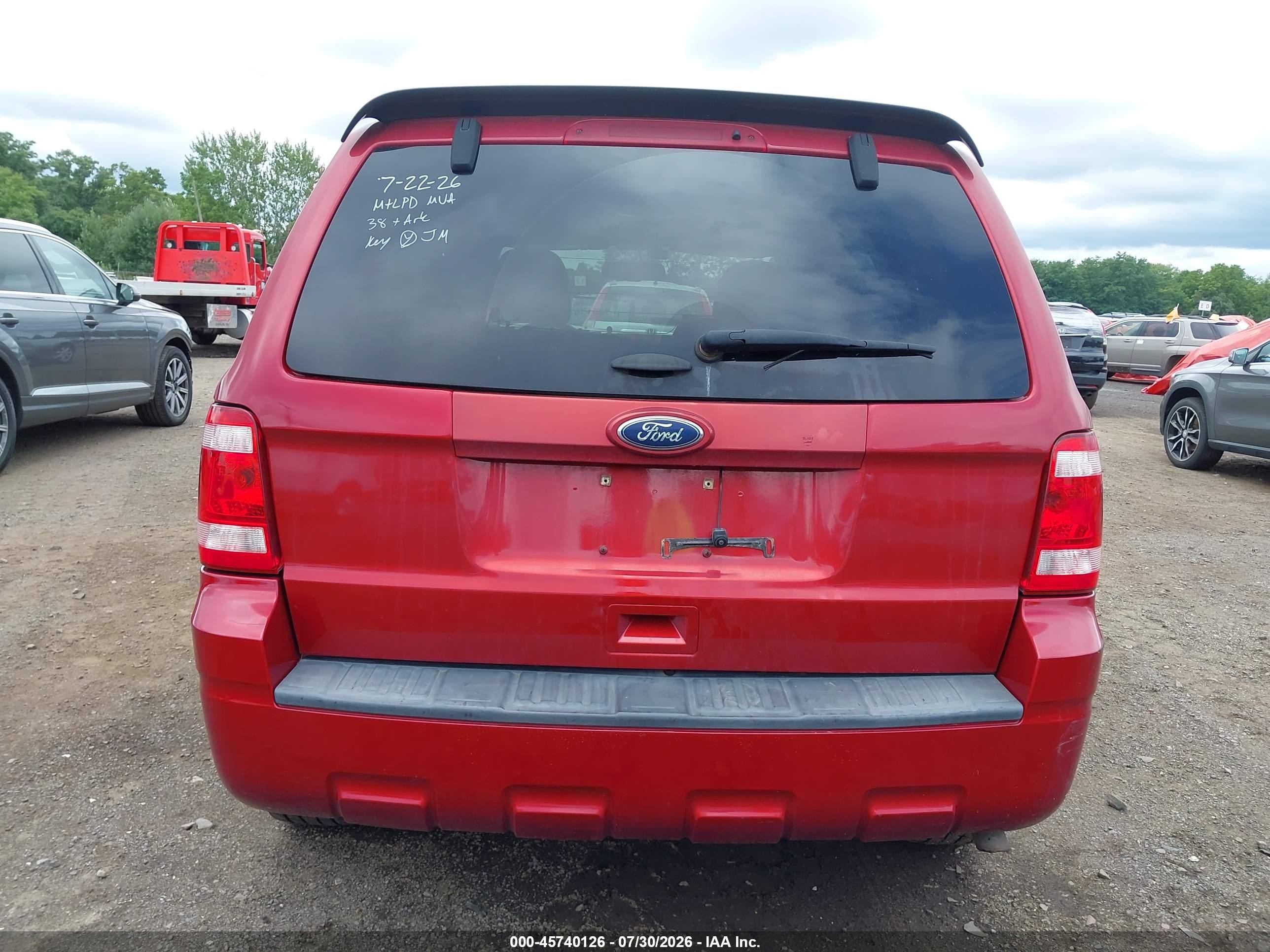 2012 Ford Escape Xlt Red vin: 1FMCU9DG4CKB48198