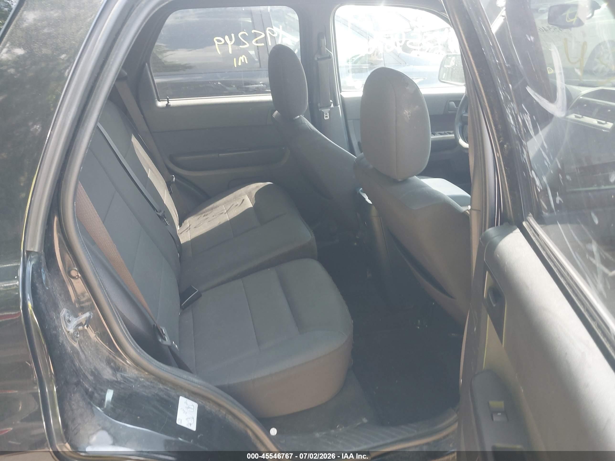 2012 Ford Escape Xlt Black vin: 1FMCU9DG7CKB55940