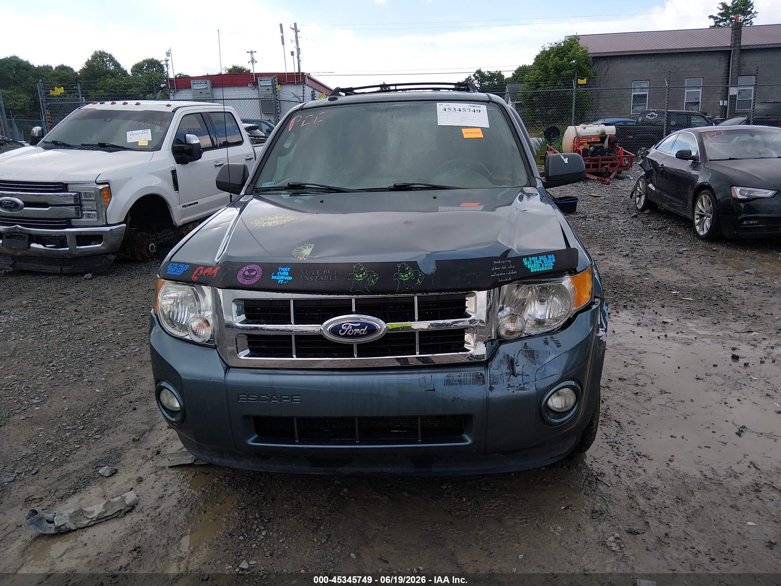 2012 Ford Escape Xlt Blue vin: 1FMCU9DG7CKC24741