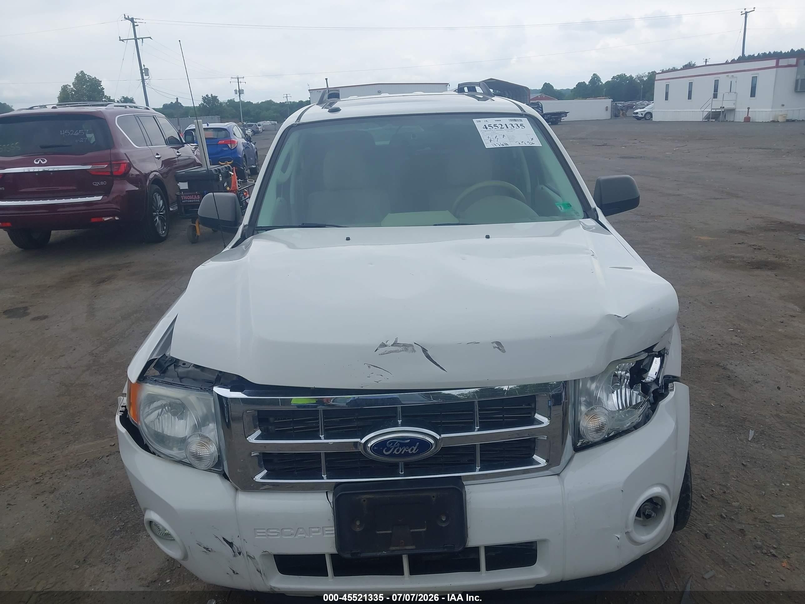 2011 Ford Escape Xlt White vin: 1FMCU9DGXBKA60772