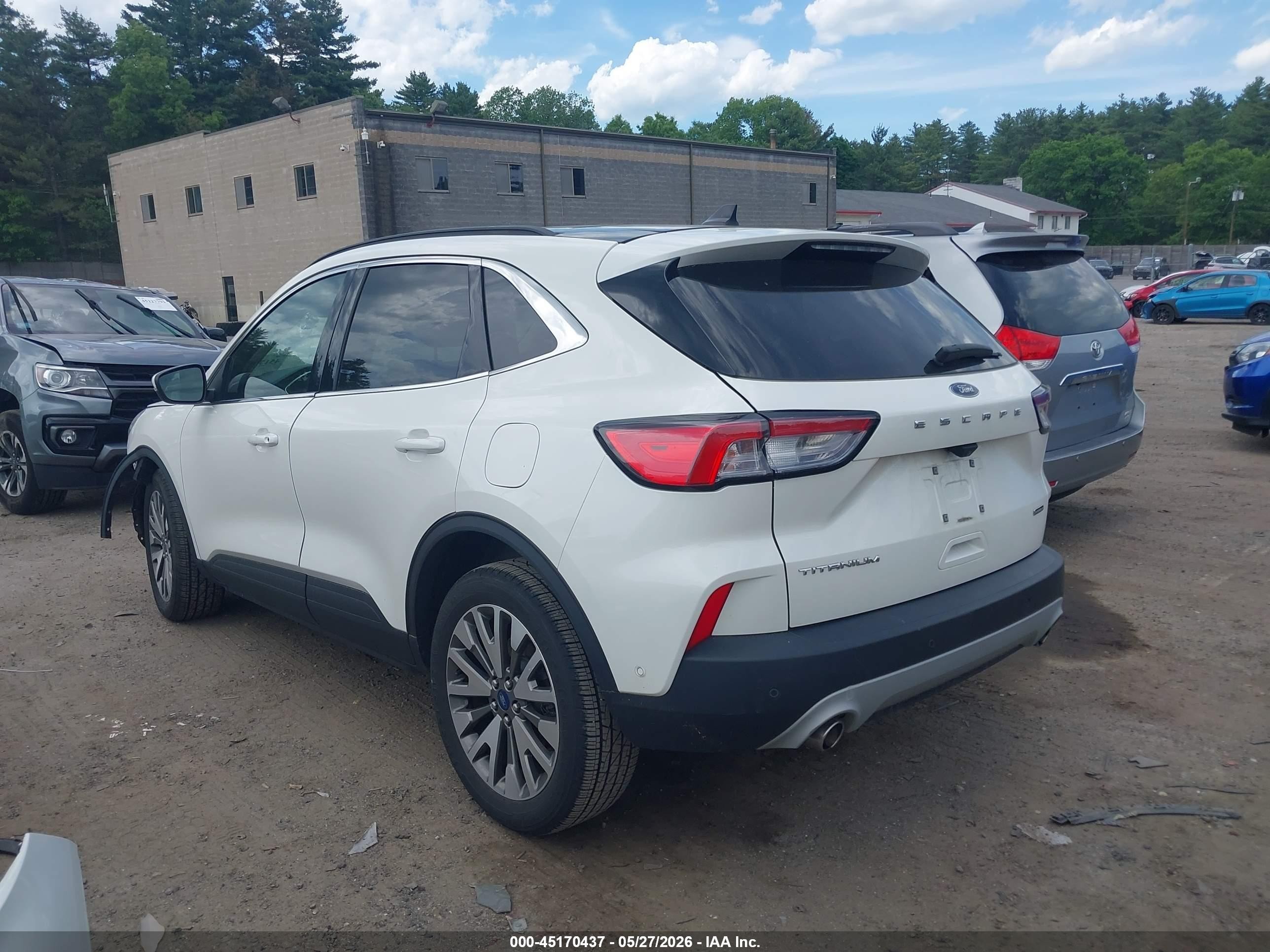 2020 Ford Escape Titanium Hybrid White vin: 1FMCU9DZ1LUC18858