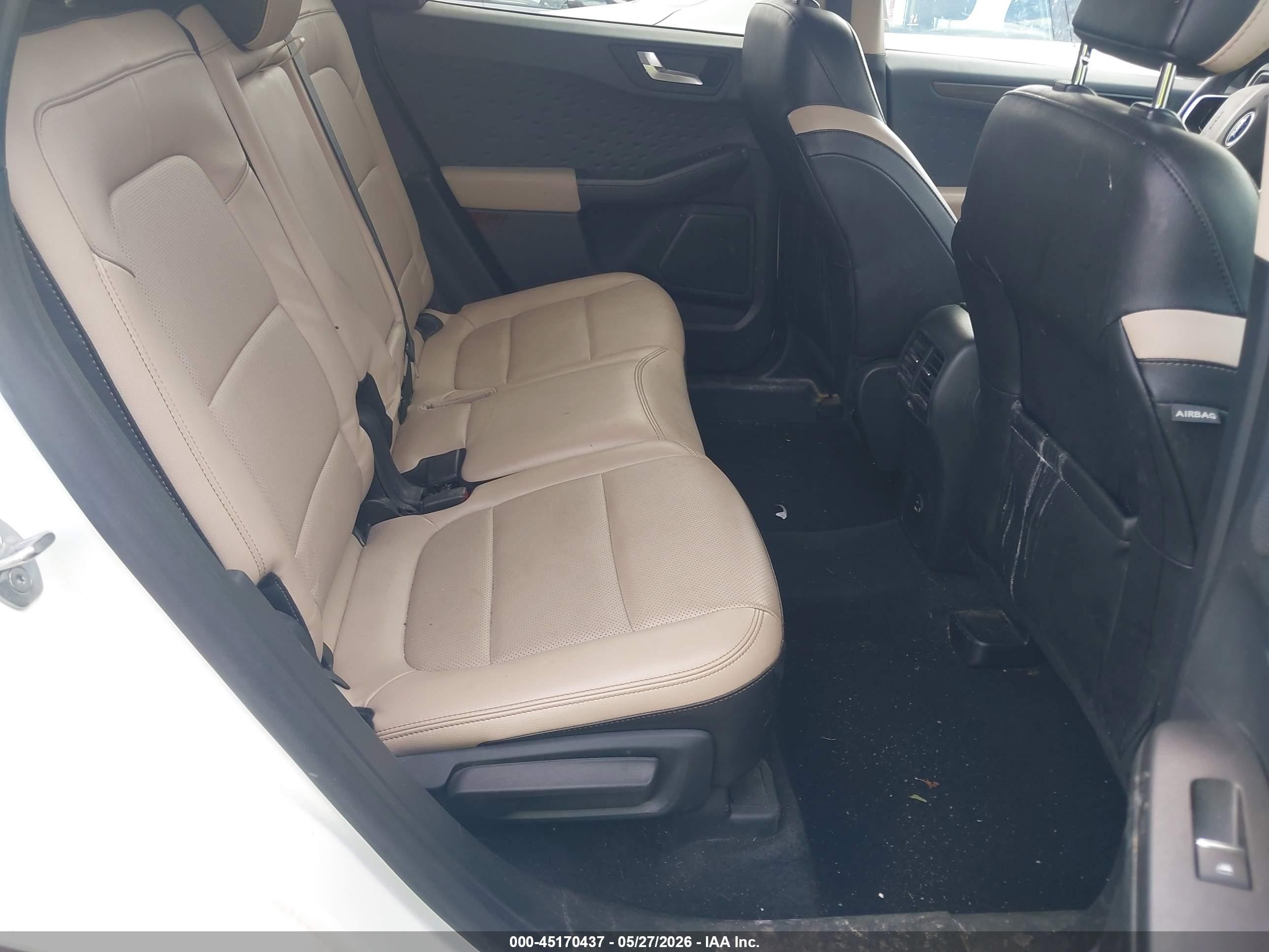 2020 Ford Escape Titanium Hybrid White vin: 1FMCU9DZ1LUC18858