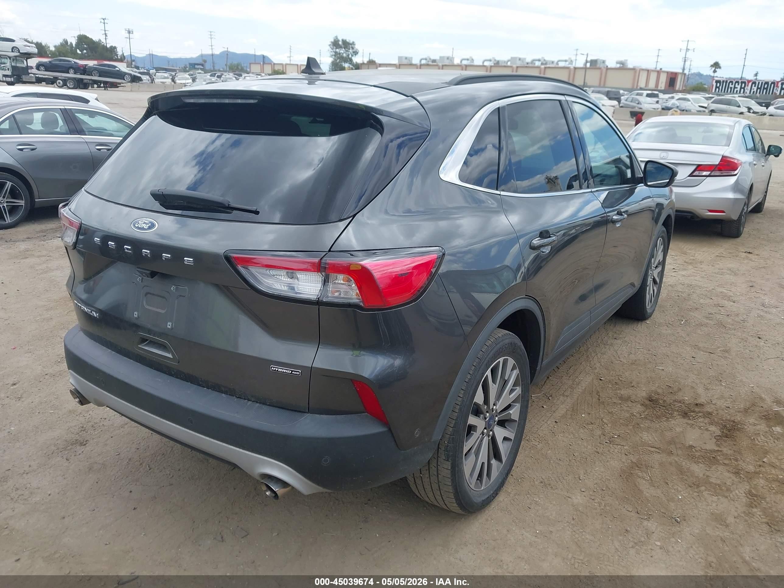 2020 Ford Escape Titanium Hybrid Gray vin: 1FMCU9DZ6LUC32593