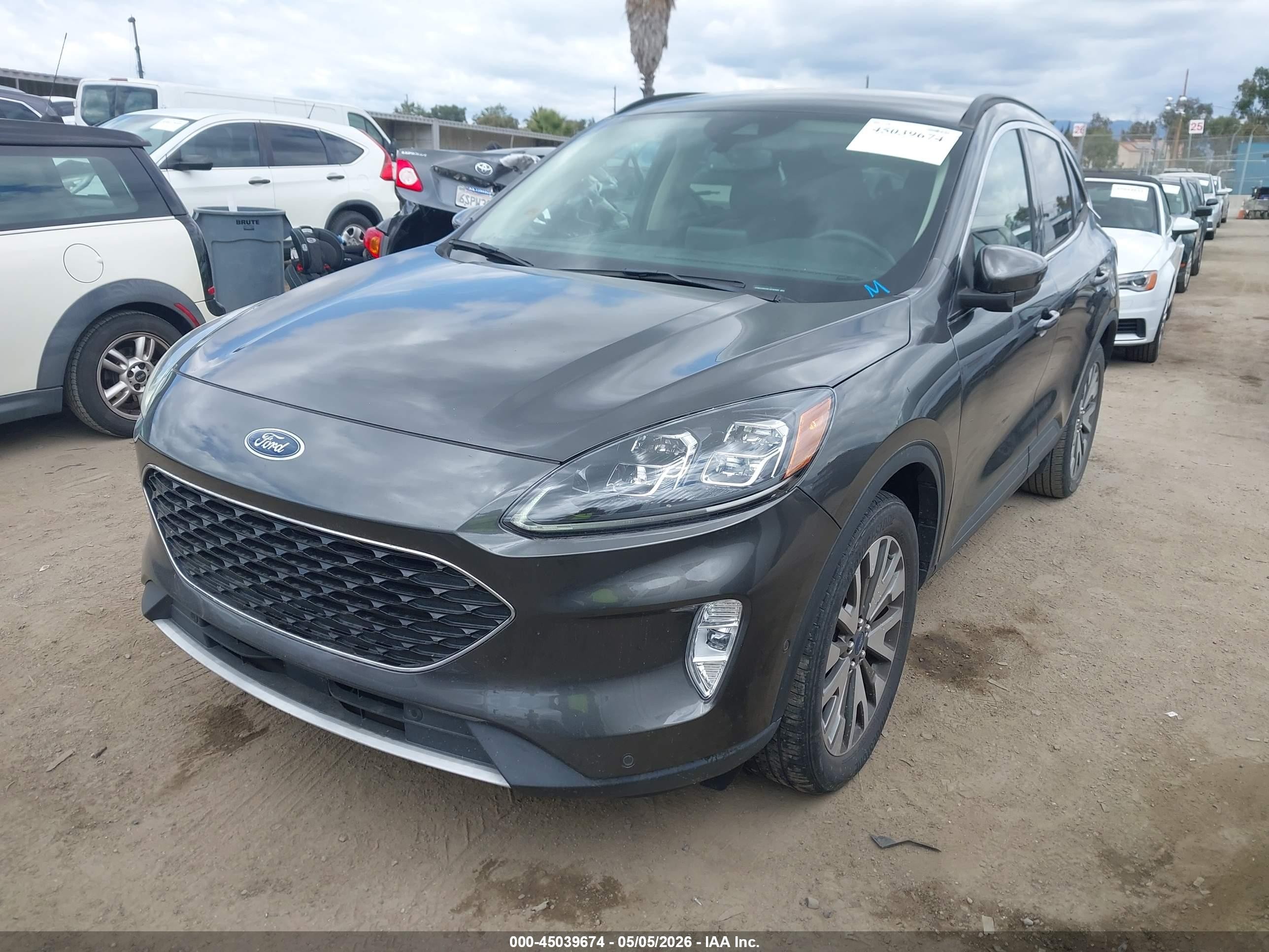 2020 Ford Escape Titanium Hybrid Gray vin: 1FMCU9DZ6LUC32593
