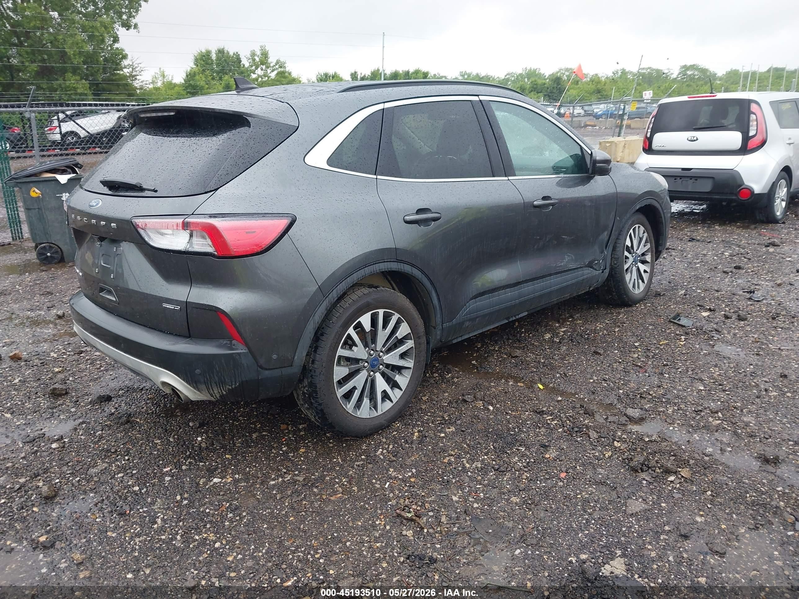 2020 Ford Escape Titanium Hybrid Gray vin: 1FMCU9DZ8LUB12584