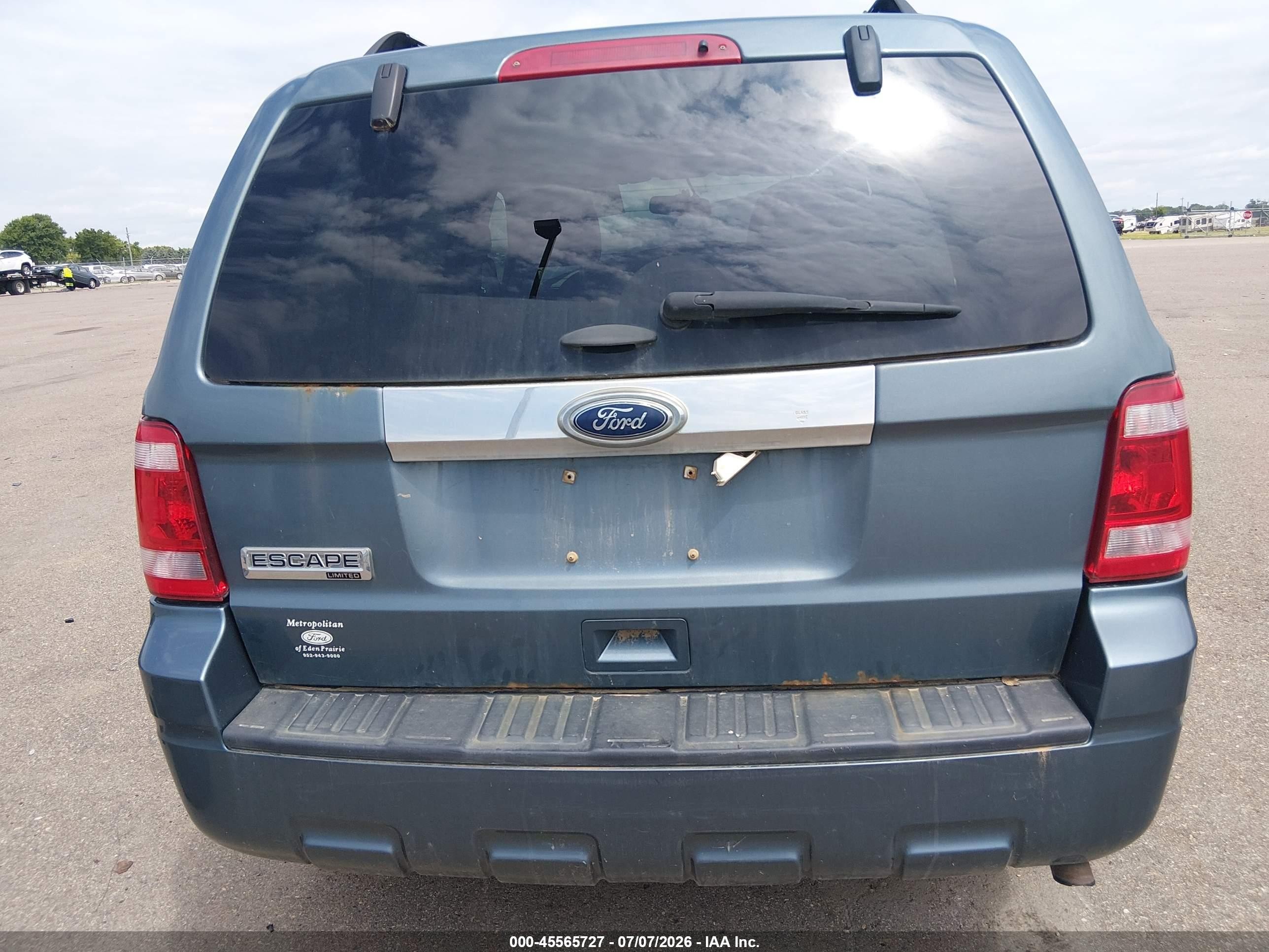 2012 Ford Escape Limited Blue vin: 1FMCU9E70CKC08041