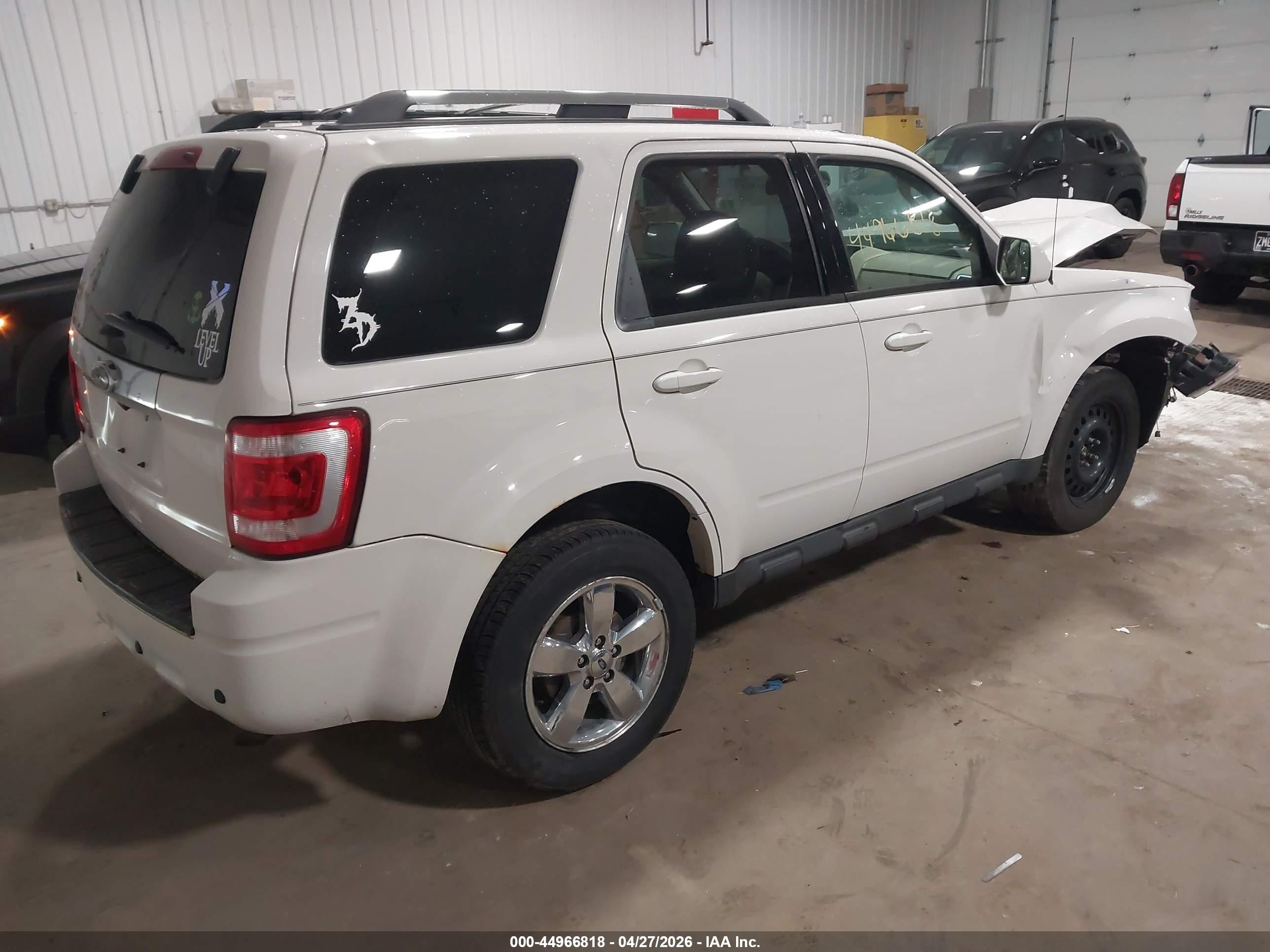 2012 Ford Escape Limited White vin: 1FMCU9E73CKA89787