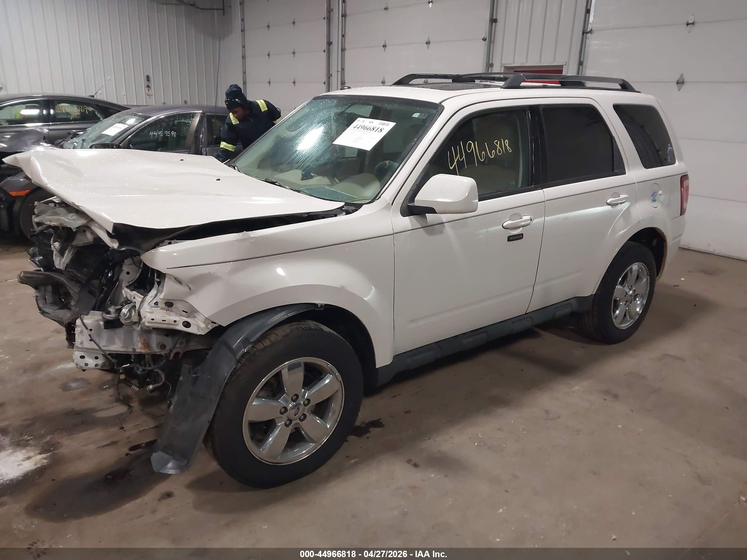 2012 Ford Escape Limited White vin: 1FMCU9E73CKA89787