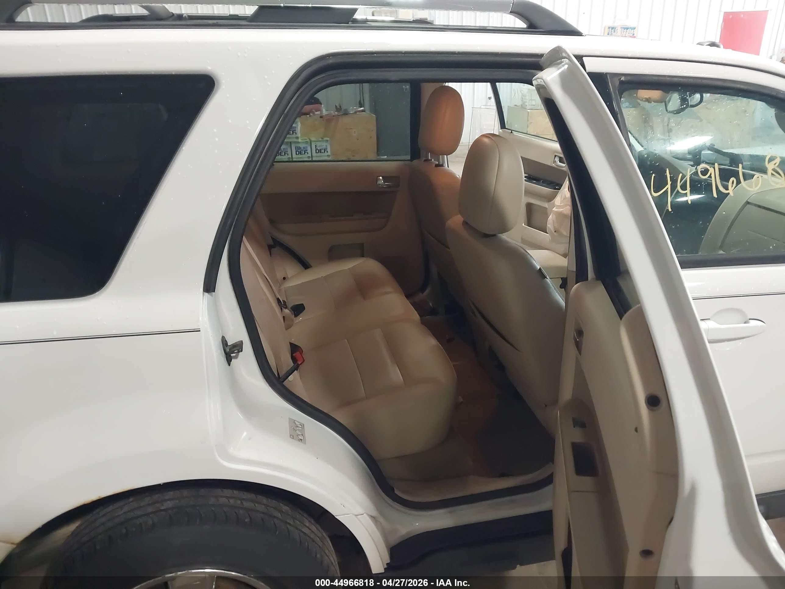 2012 Ford Escape Limited White vin: 1FMCU9E73CKA89787