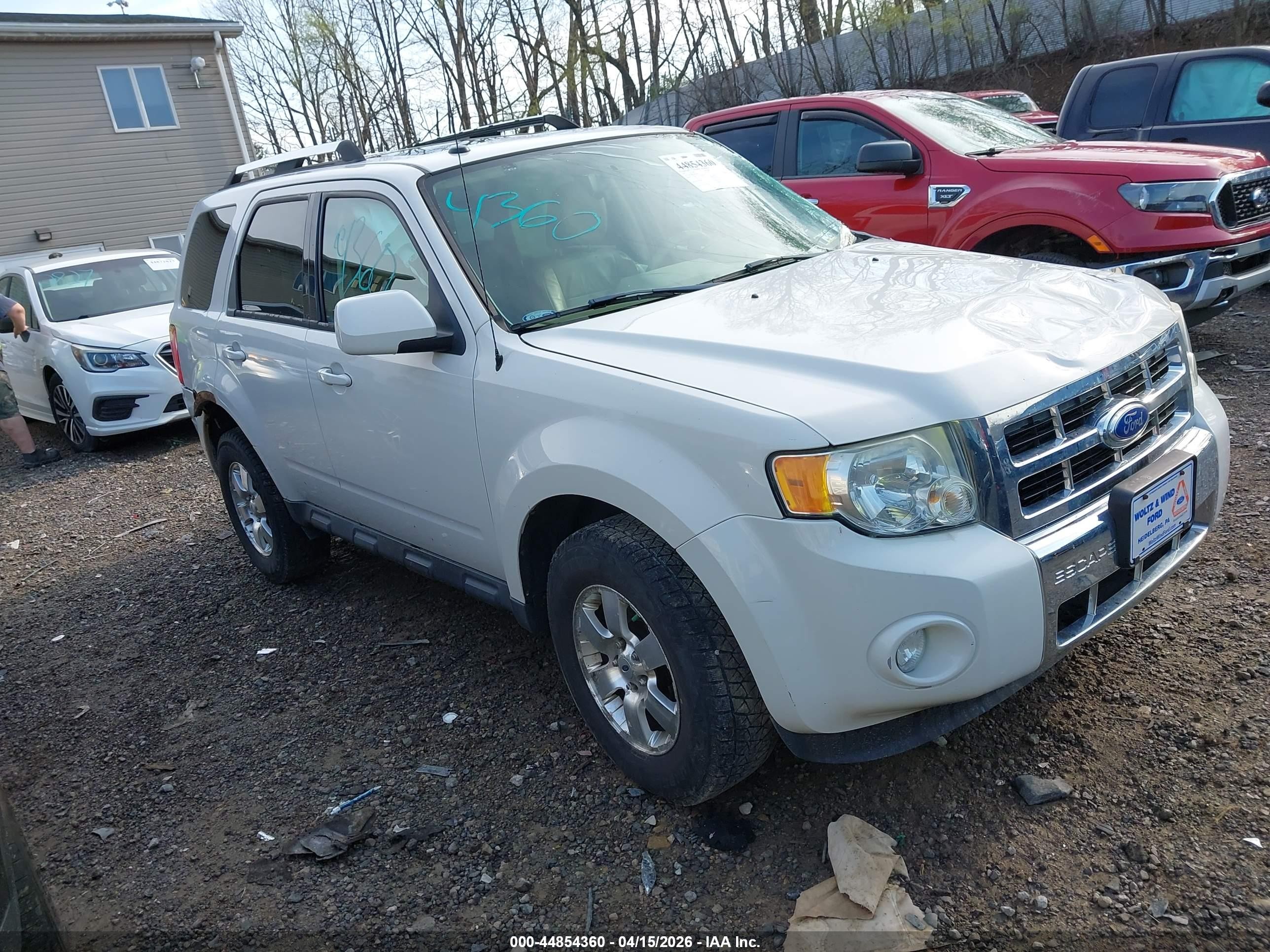 2011 Ford Escape Limited Белый vin: 1FMCU9E74BKC08428