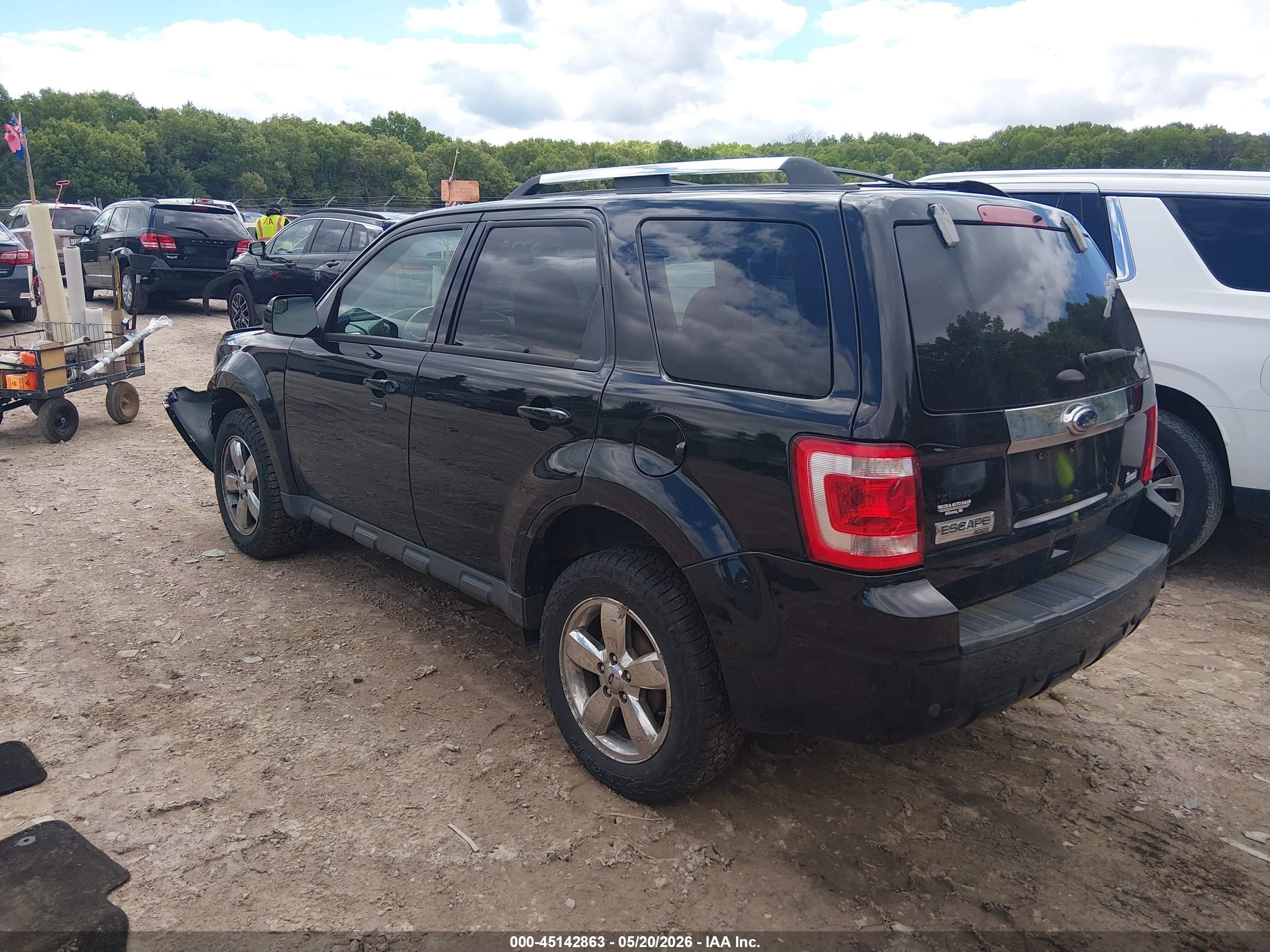 2012 Ford Escape Limited Black vin: 1FMCU9E74CKC44816