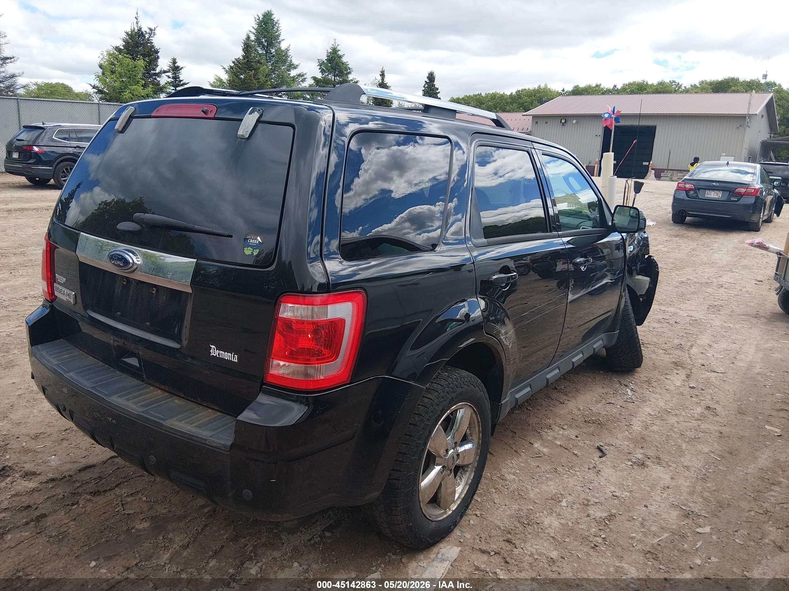 2012 Ford Escape Limited Black vin: 1FMCU9E74CKC44816