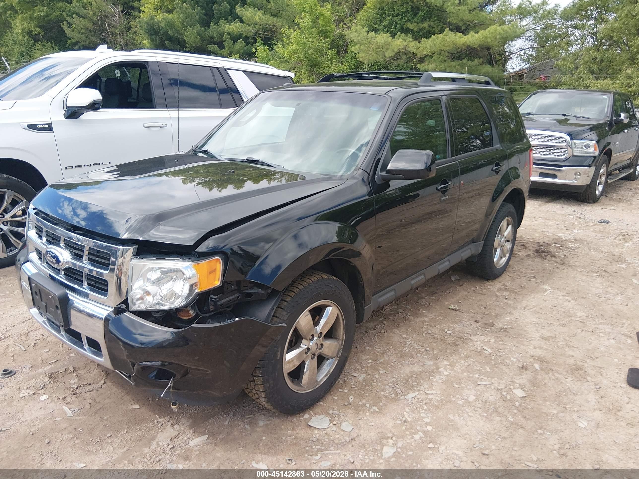 2012 Ford Escape Limited Black vin: 1FMCU9E74CKC44816
