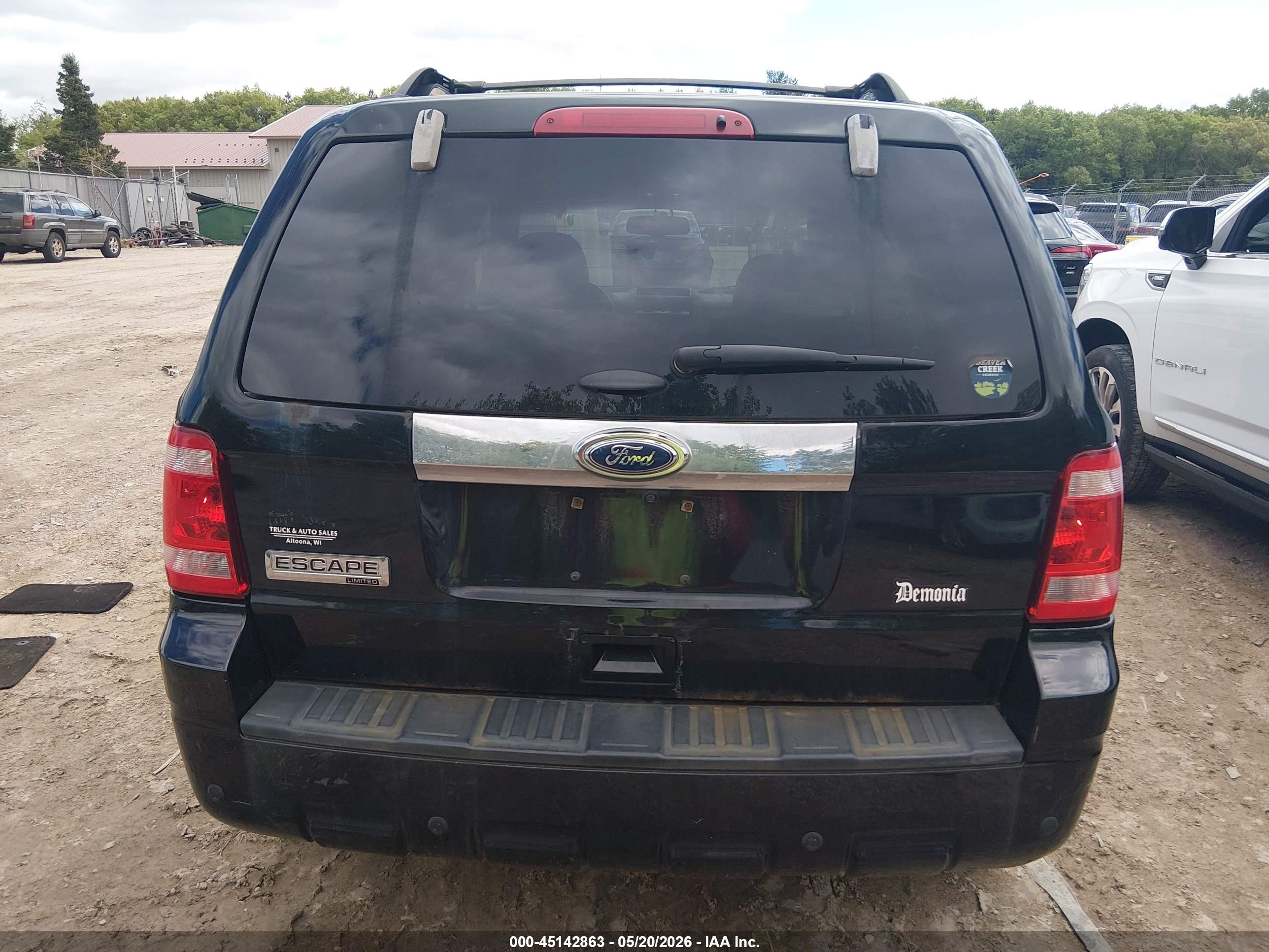 2012 Ford Escape Limited Black vin: 1FMCU9E74CKC44816