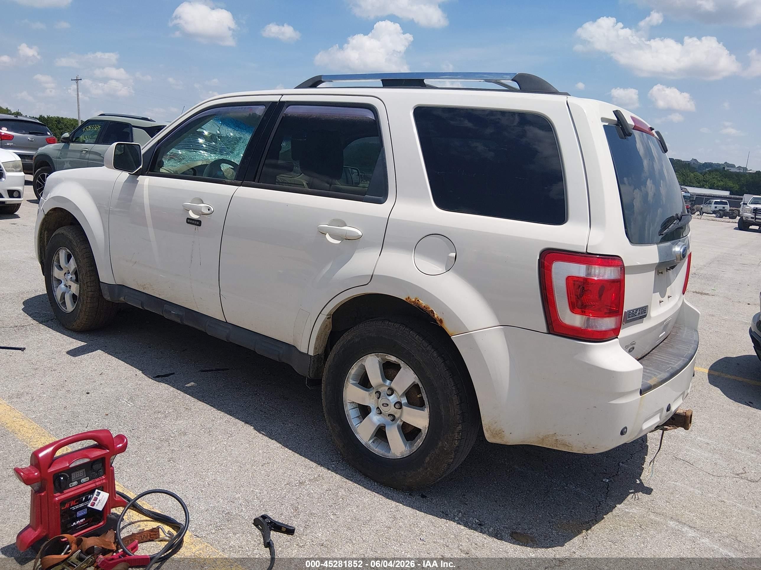 2012 Ford Escape Limited White vin: 1FMCU9E75CKB89857