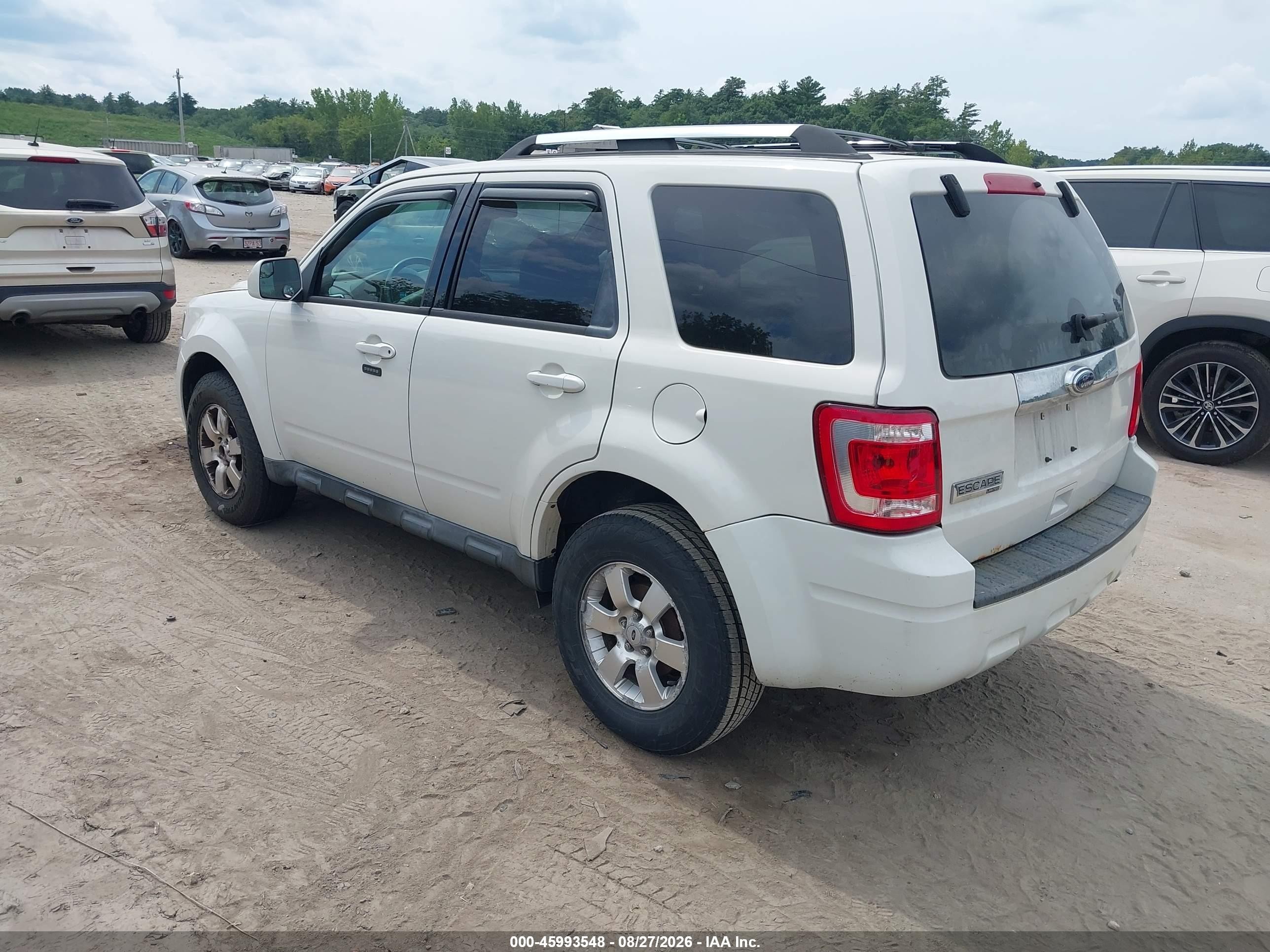 2011 Ford Escape Limited Белый vin: 1FMCU9E77BKA02777