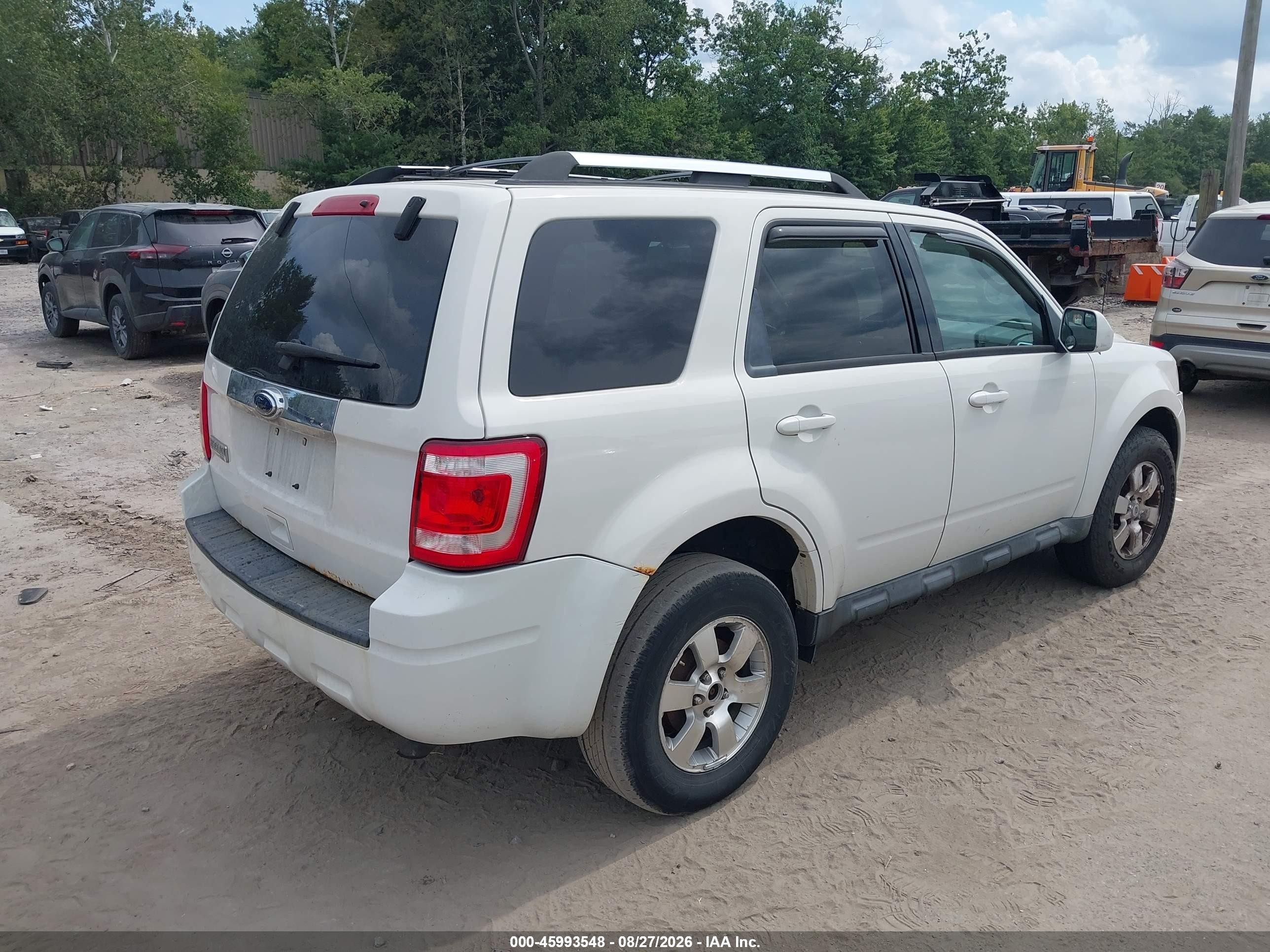 2011 Ford Escape Limited Белый vin: 1FMCU9E77BKA02777