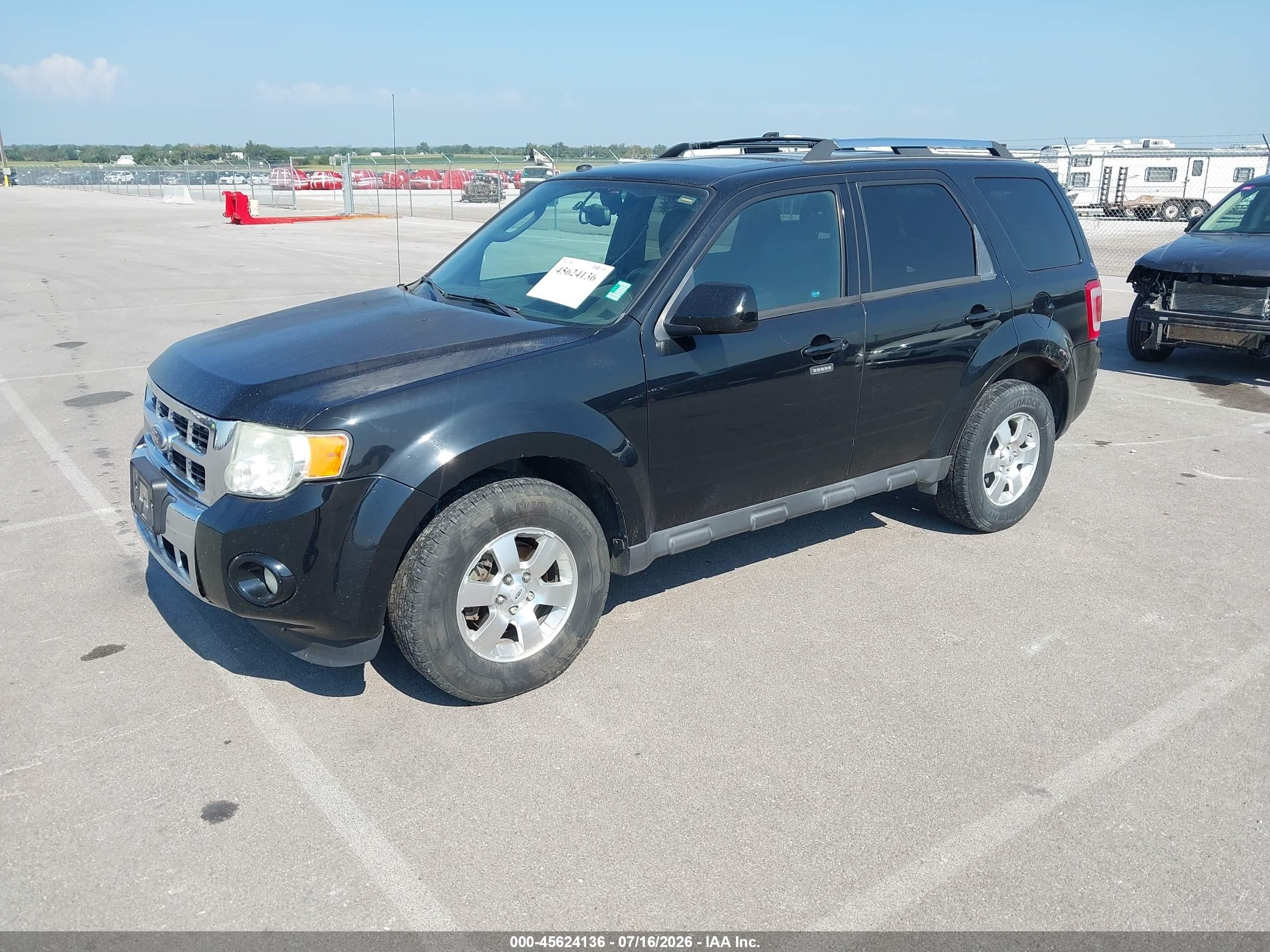 2012 Ford Escape Limited Black vin: 1FMCU9E79CKB30102