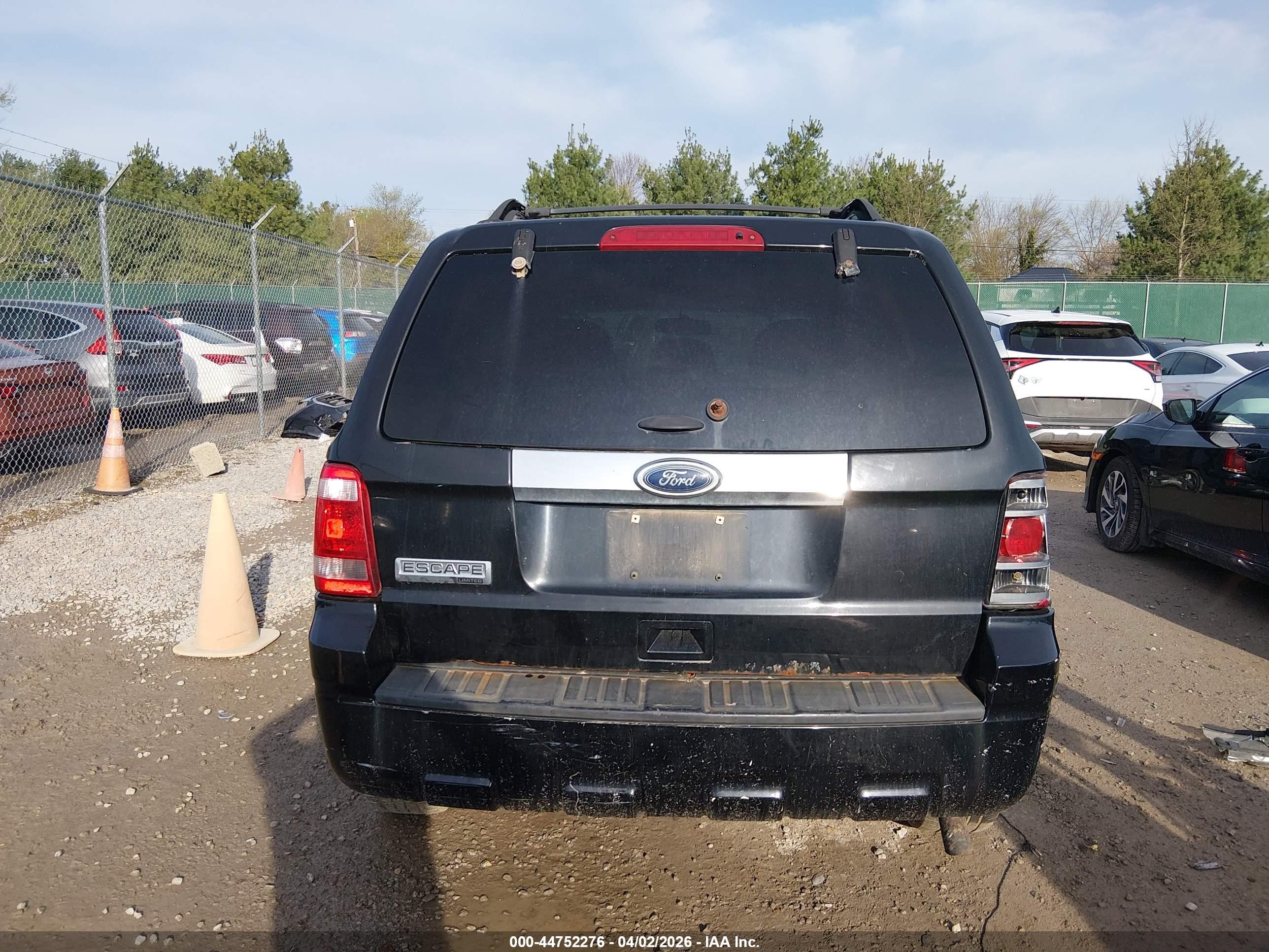 2012 Ford Escape Limited Black vin: 1FMCU9E79CKB94446