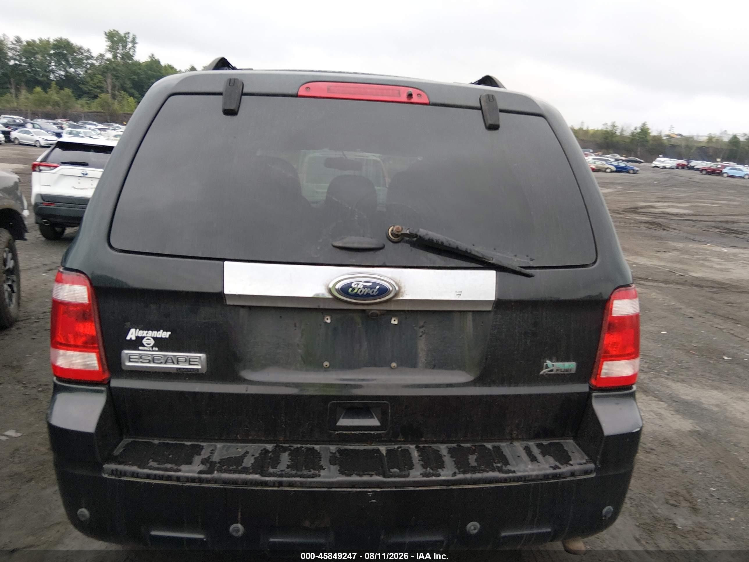 2011 Ford Escape Limited Black vin: 1FMCU9EG0BKB11775