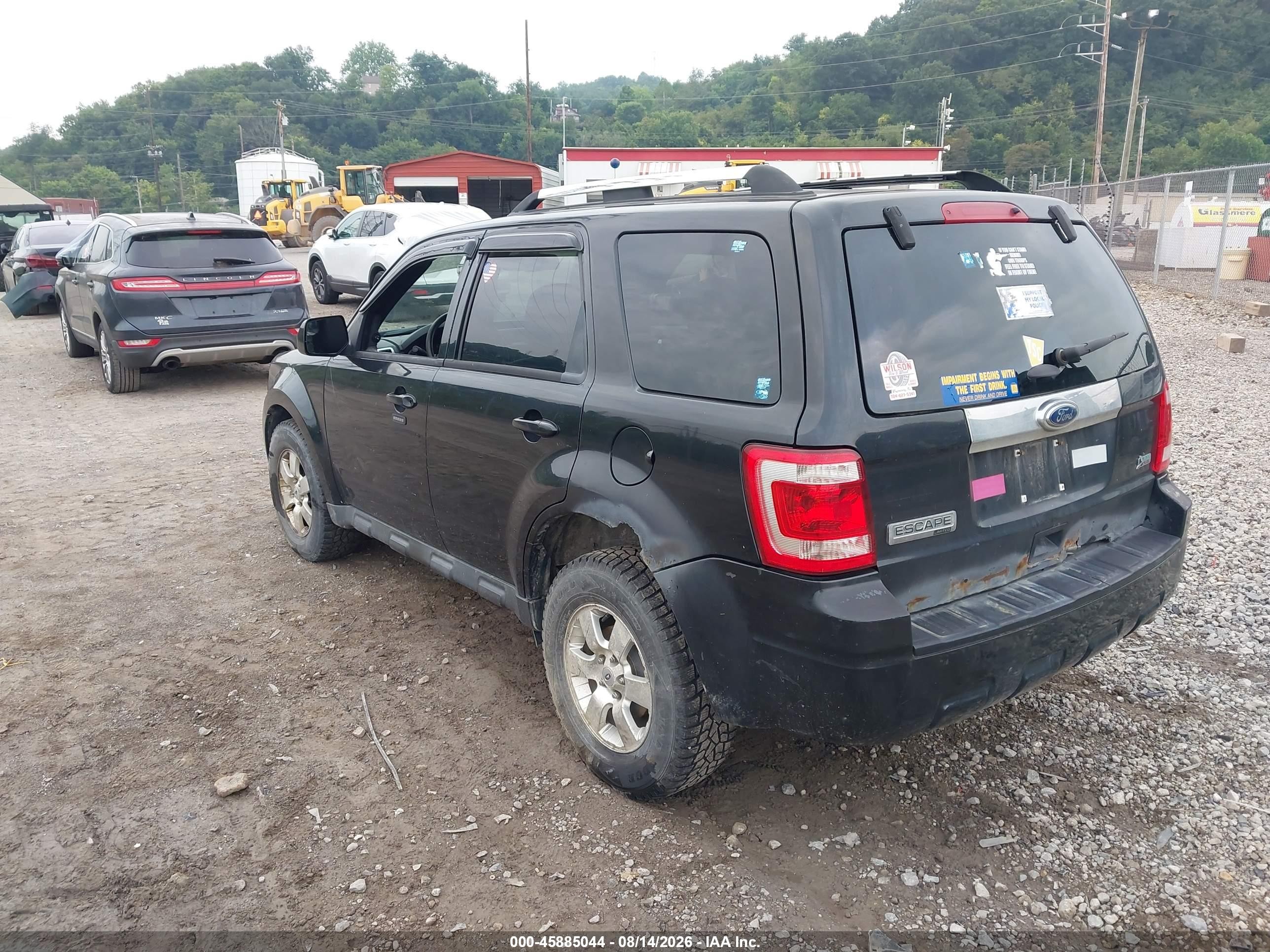 2011 Ford Escape Limited Black vin: 1FMCU9EG0BKB26874