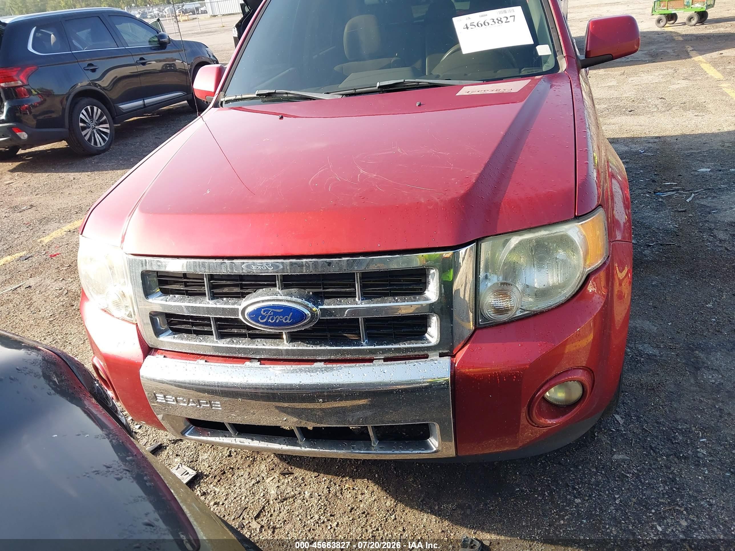 2012 Ford Escape Limited Red vin: 1FMCU9EG0CKB66860
