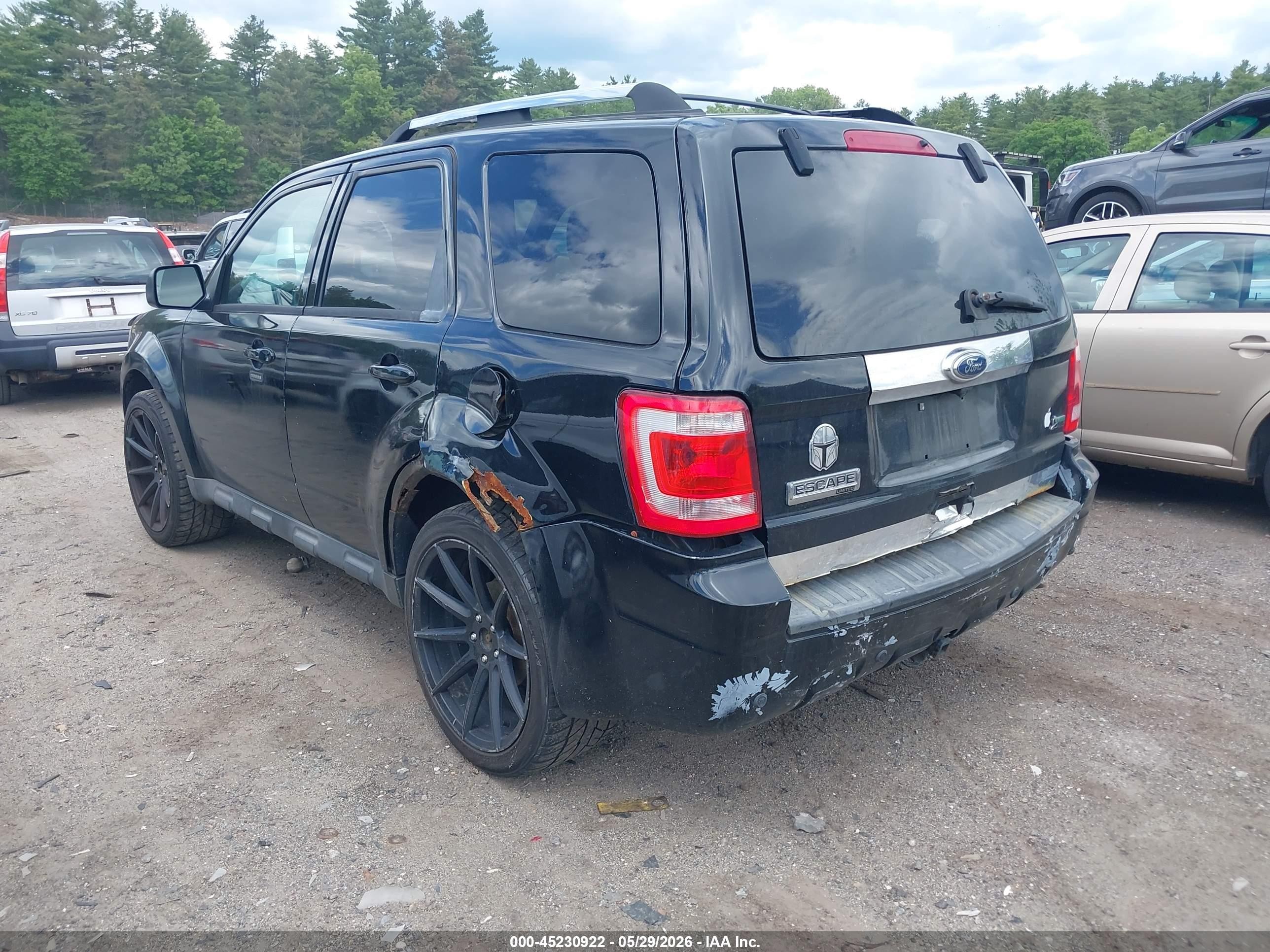 2012 Ford Escape Limited Black vin: 1FMCU9EG0CKC22151