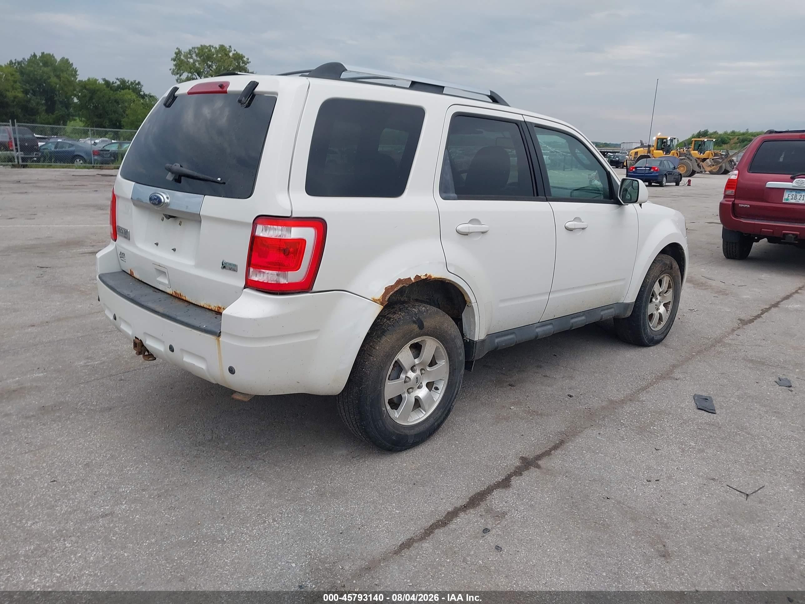 2011 Ford Escape Limited White vin: 1FMCU9EG1BKA55670