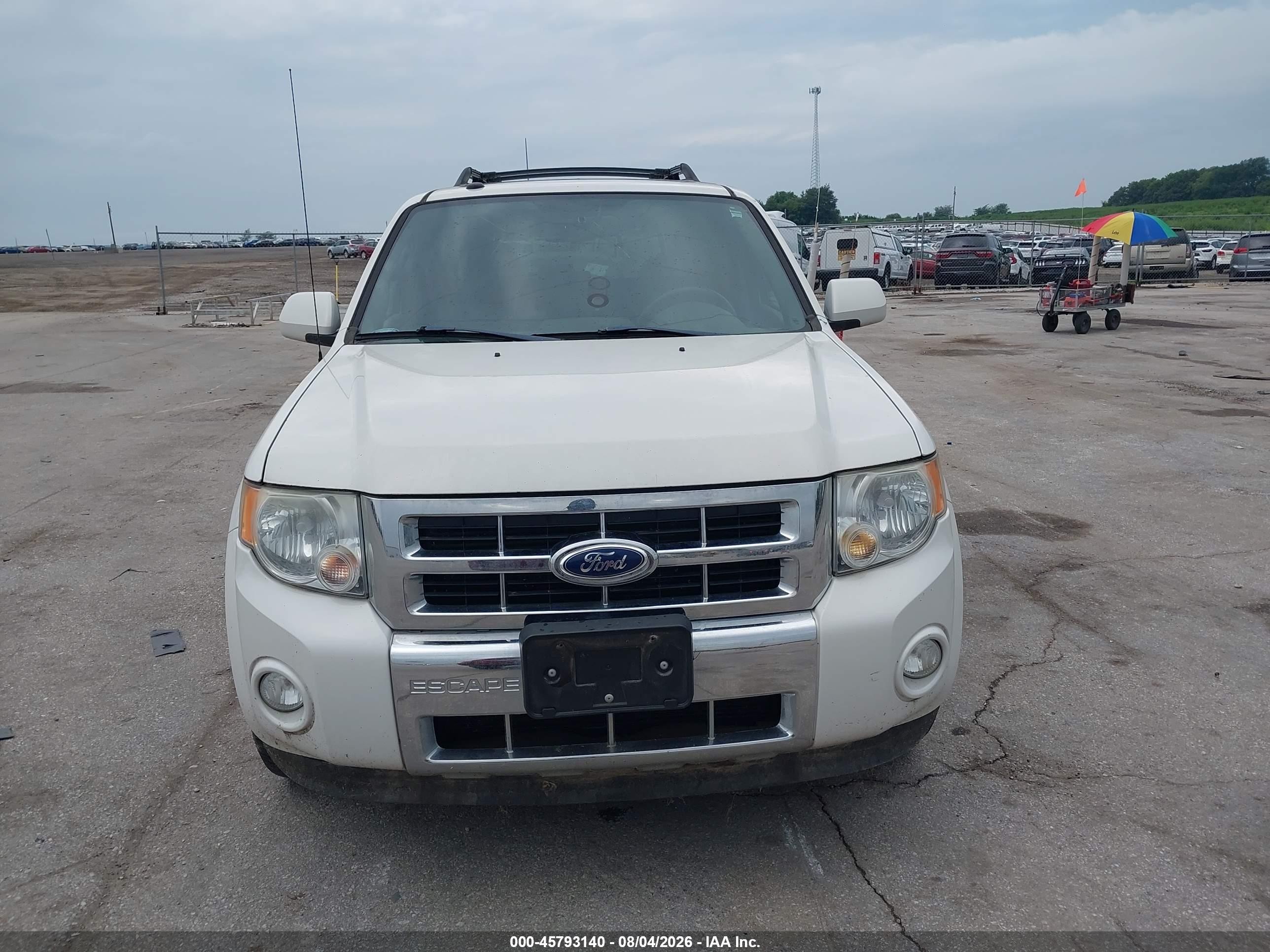 2011 Ford Escape Limited White vin: 1FMCU9EG1BKA55670