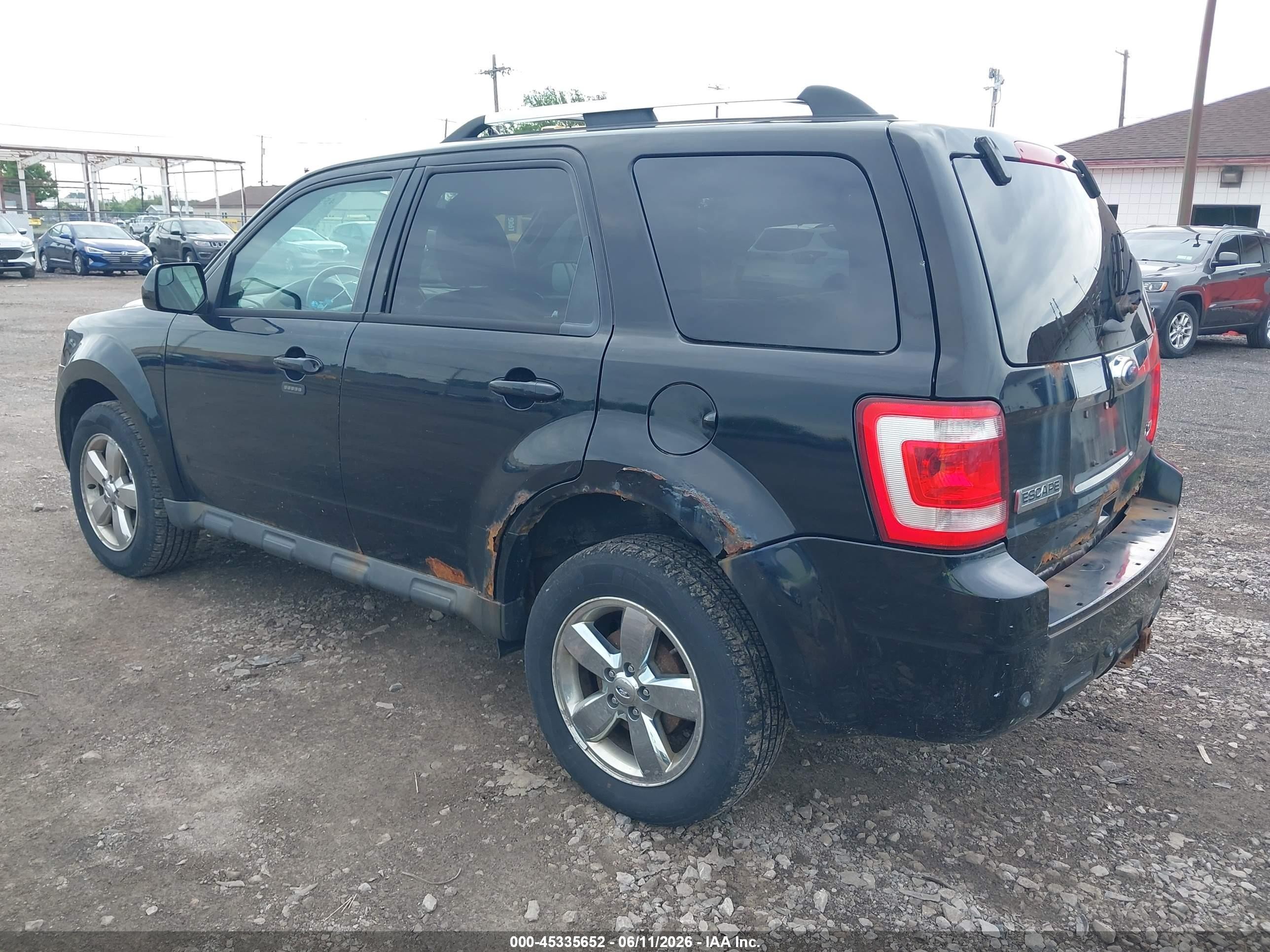 2012 Ford Escape Limited Black vin: 1FMCU9EG1CKB76300