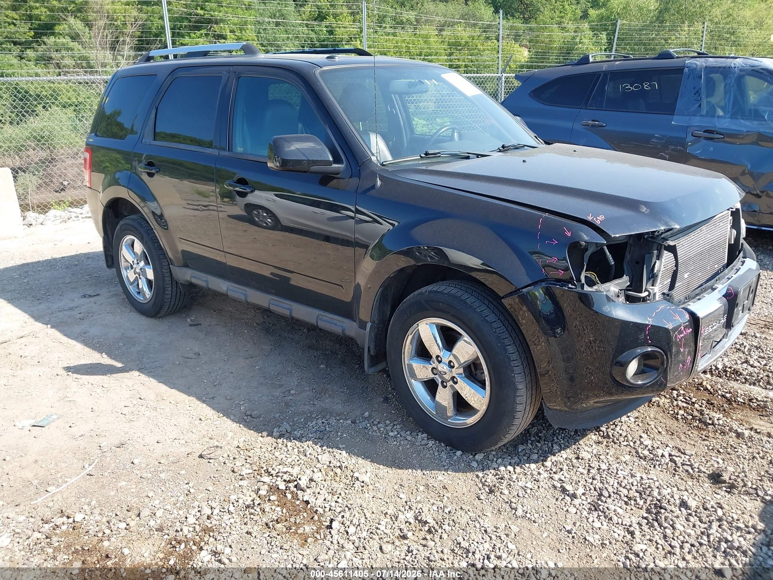 2012 Ford Escape Limited Black vin: 1FMCU9EG2CKC36617