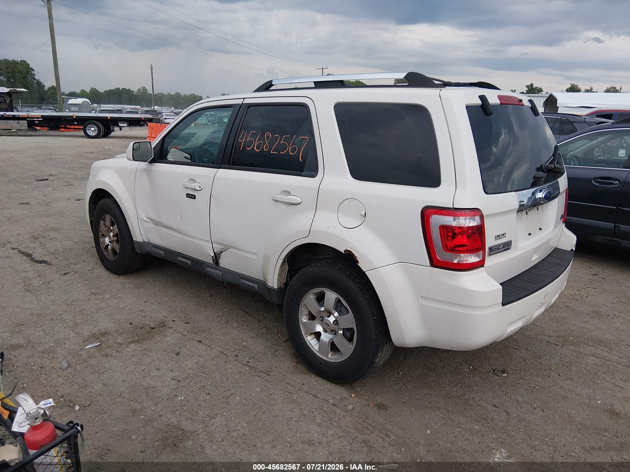2012 Ford Escape Limited Белый vin: 1FMCU9EG2CKC46712