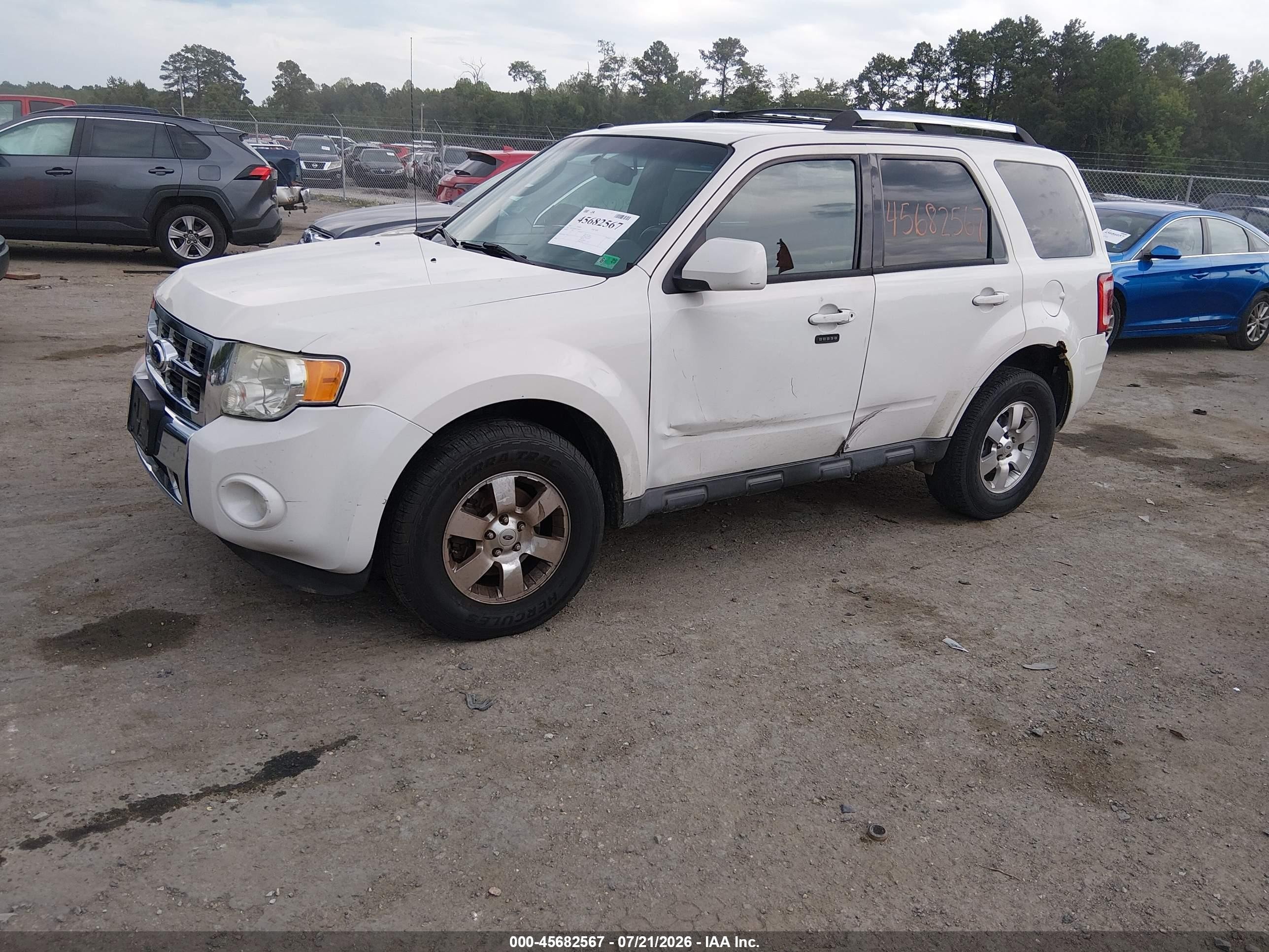 2012 Ford Escape Limited Белый vin: 1FMCU9EG2CKC46712