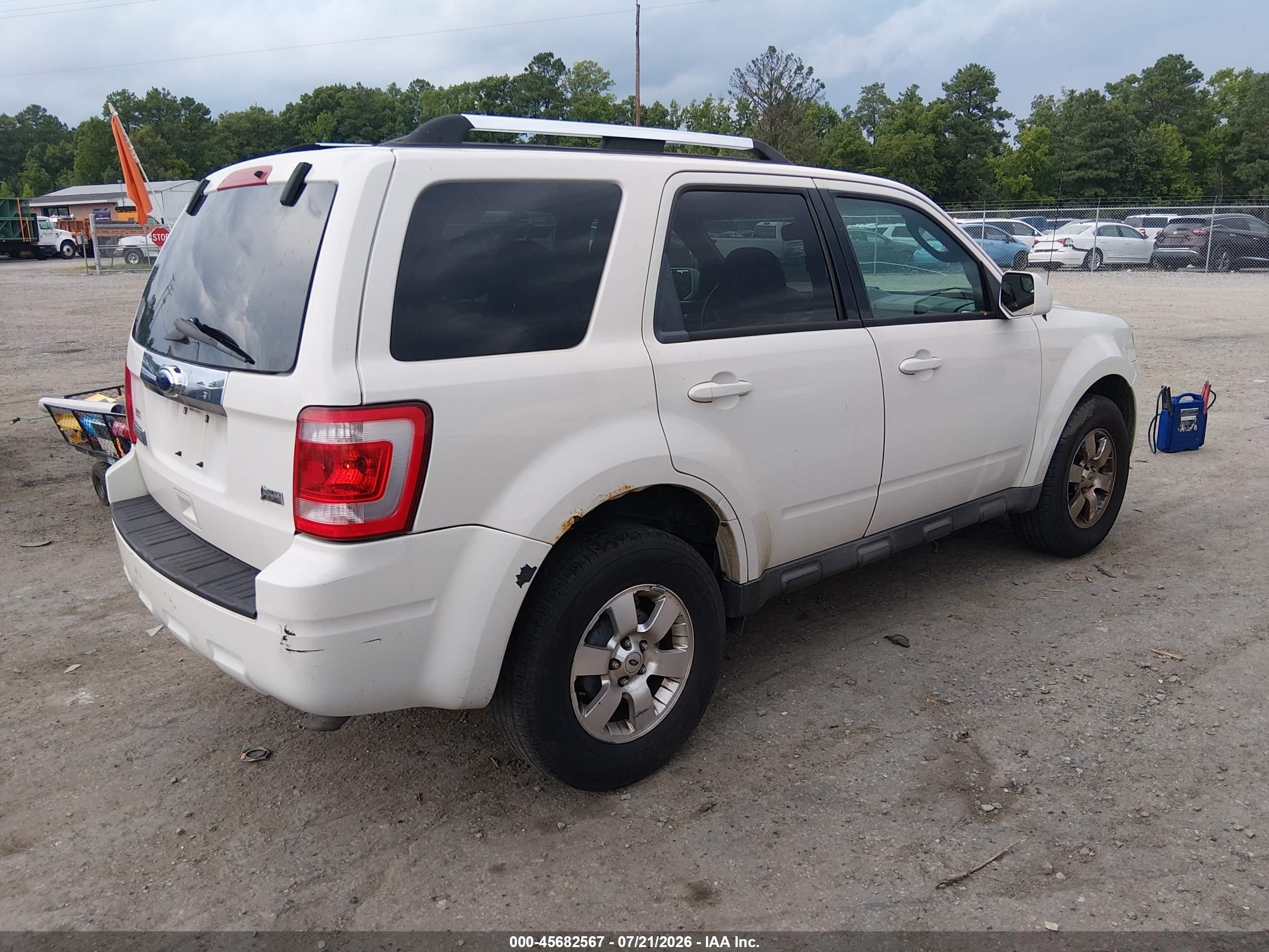 2012 Ford Escape Limited Белый vin: 1FMCU9EG2CKC46712