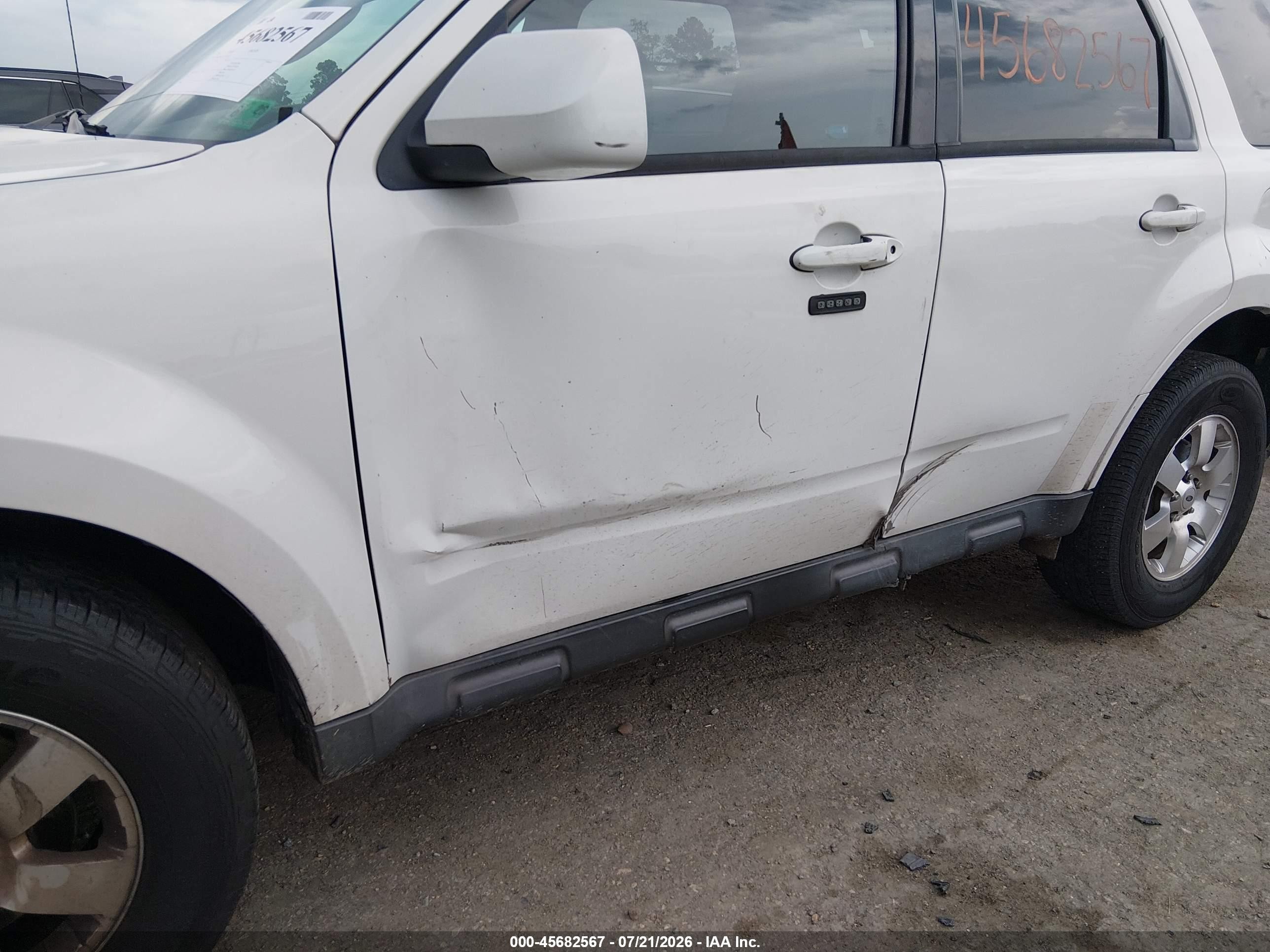 2012 Ford Escape Limited Белый vin: 1FMCU9EG2CKC46712