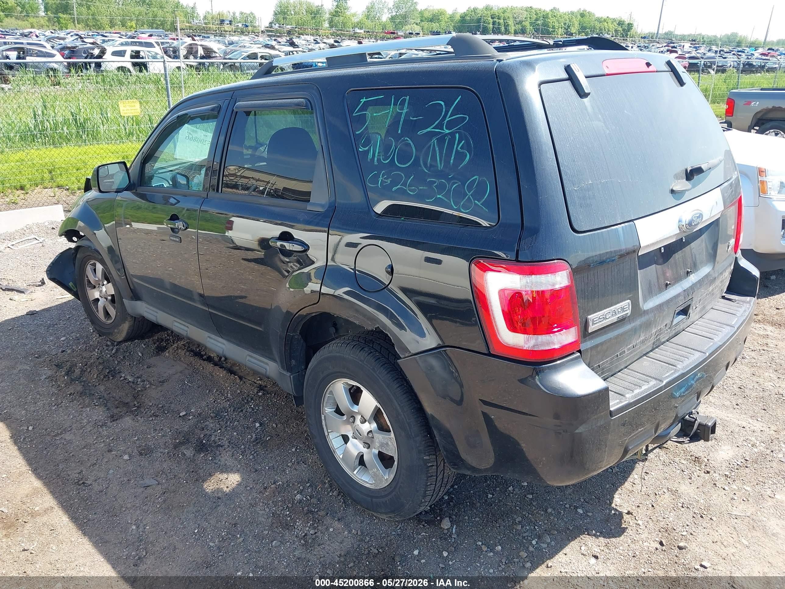 2012 Ford Escape Limited Black vin: 1FMCU9EG3CKB89100