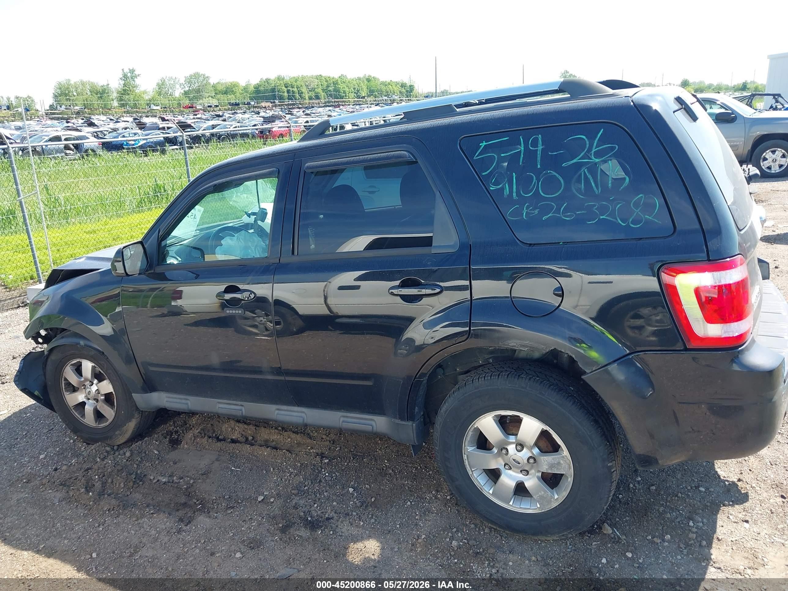 2012 Ford Escape Limited Black vin: 1FMCU9EG3CKB89100