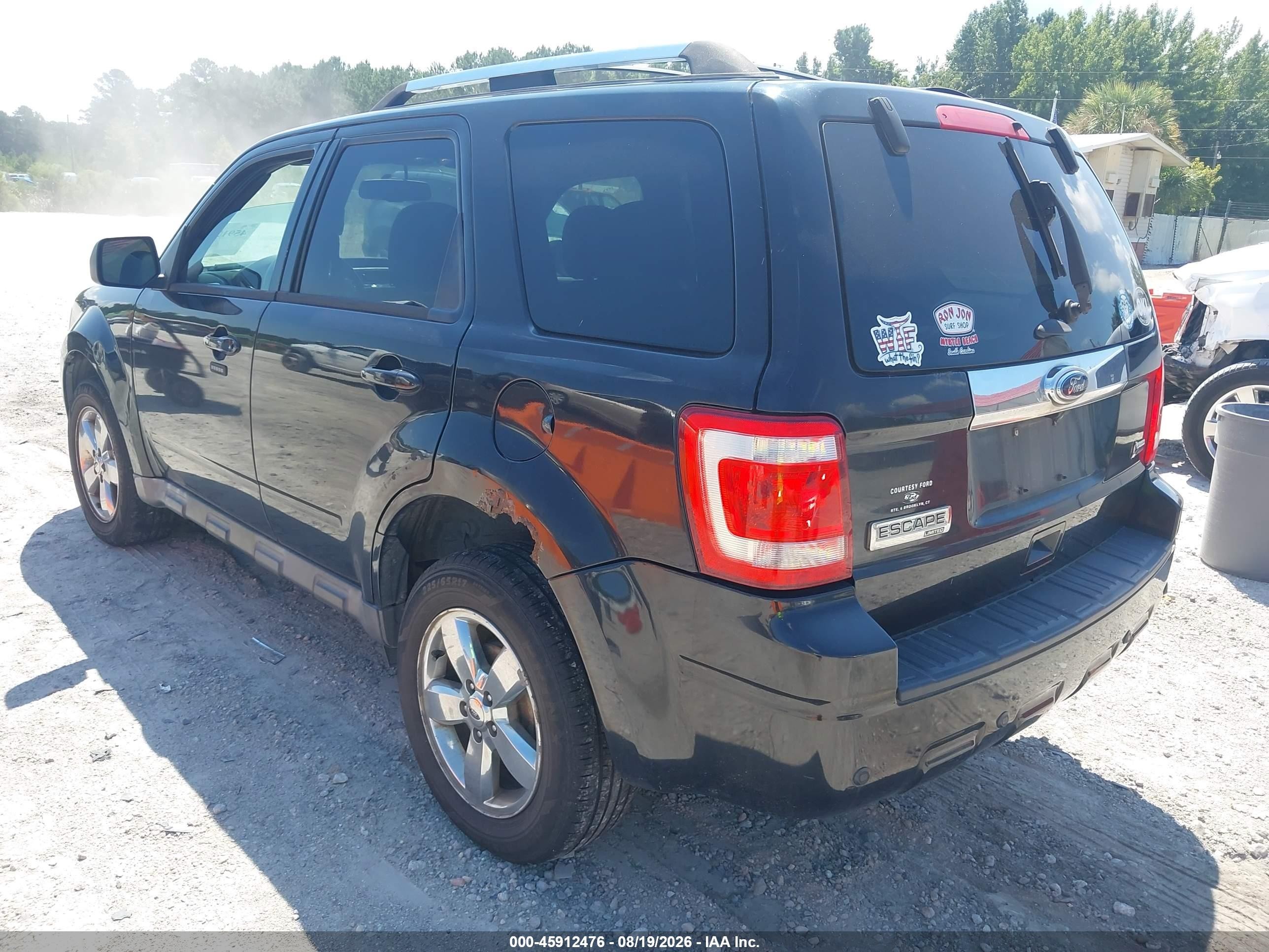 2011 Ford Escape Limited Черный vin: 1FMCU9EG4BKC46452
