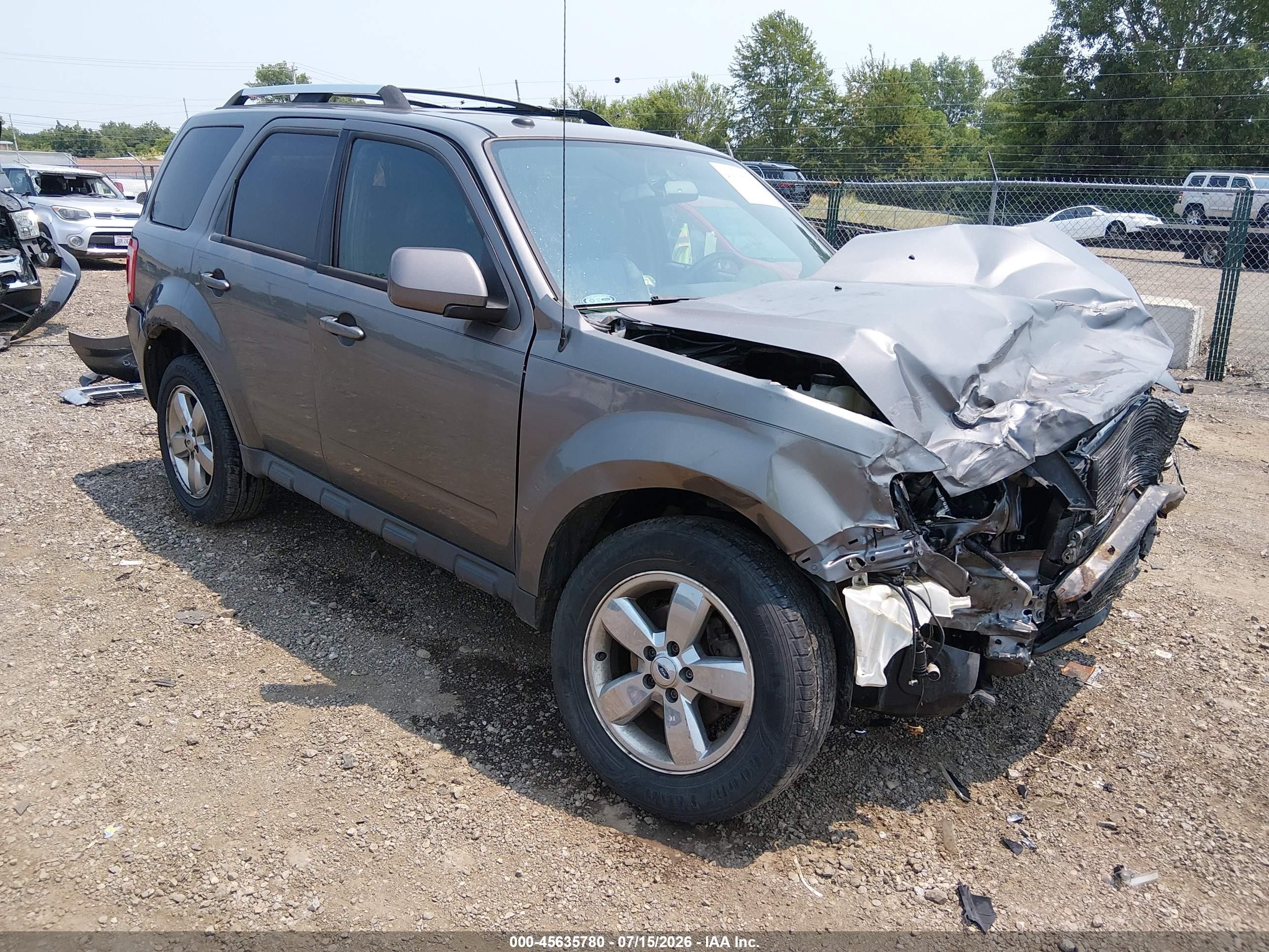 2012 Ford Escape Limited Серый vin: 1FMCU9EG4CKB41086