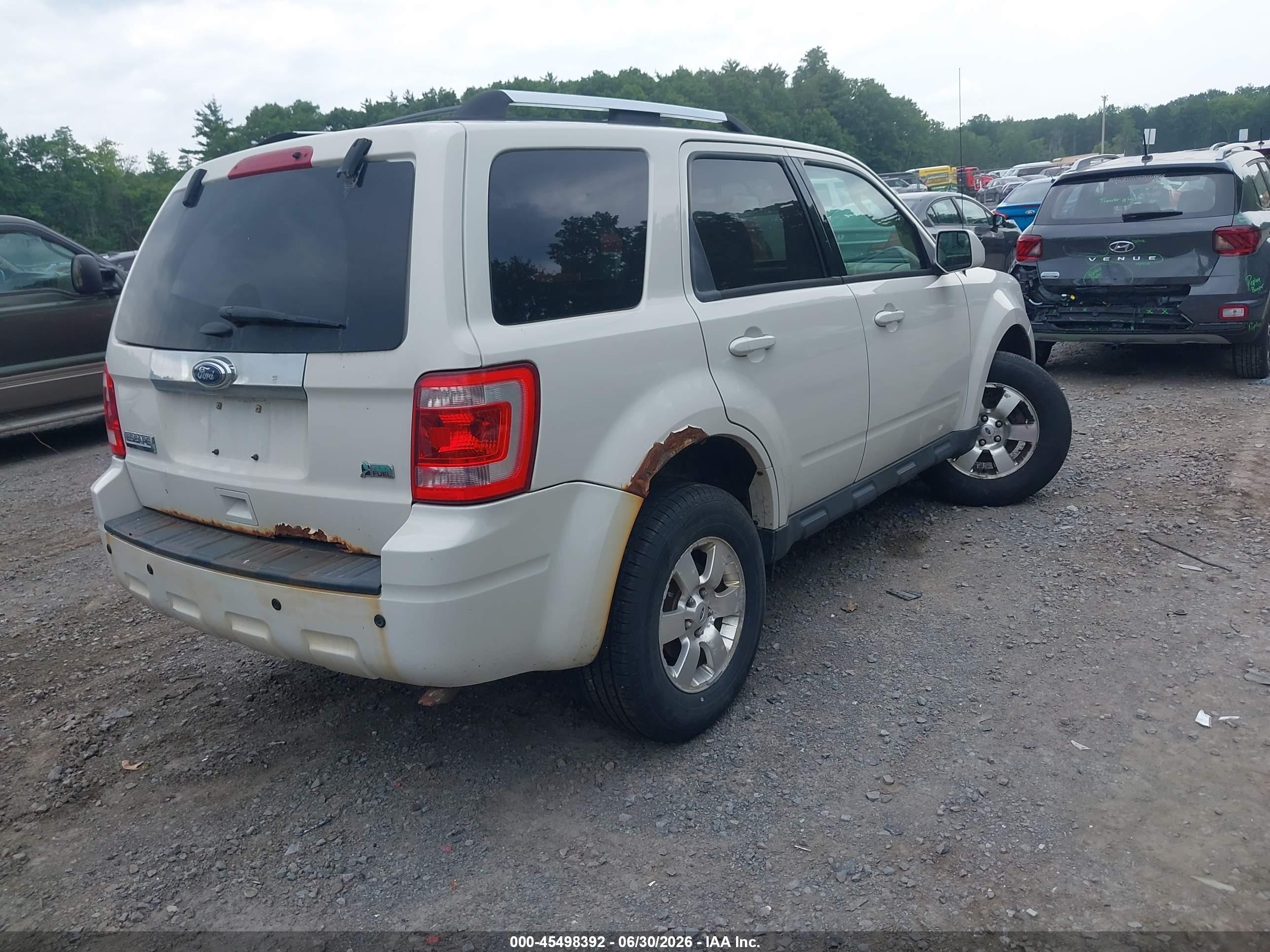 2012 Ford Escape Limited White vin: 1FMCU9EG4CKB98968
