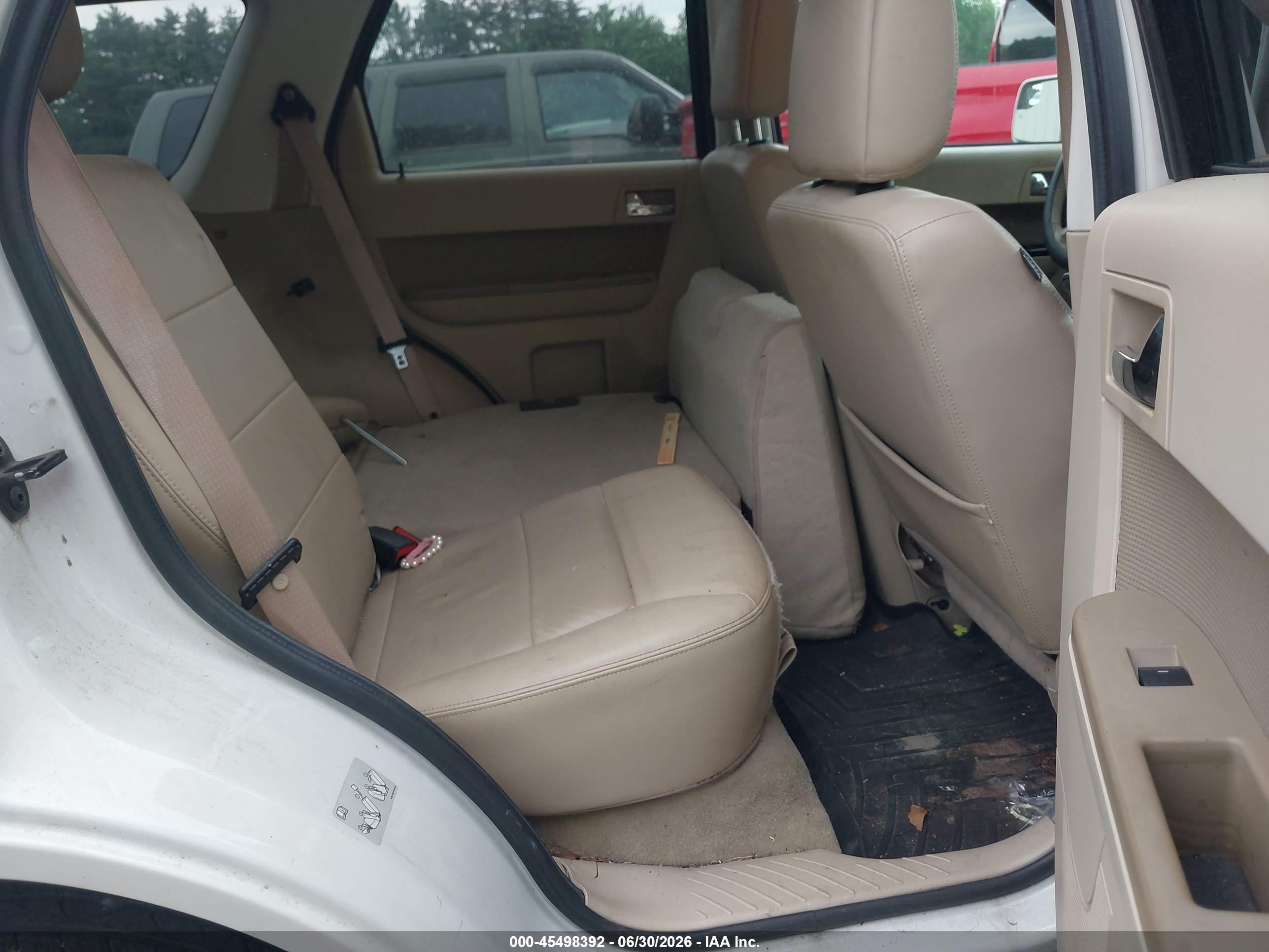 2012 Ford Escape Limited White vin: 1FMCU9EG4CKB98968