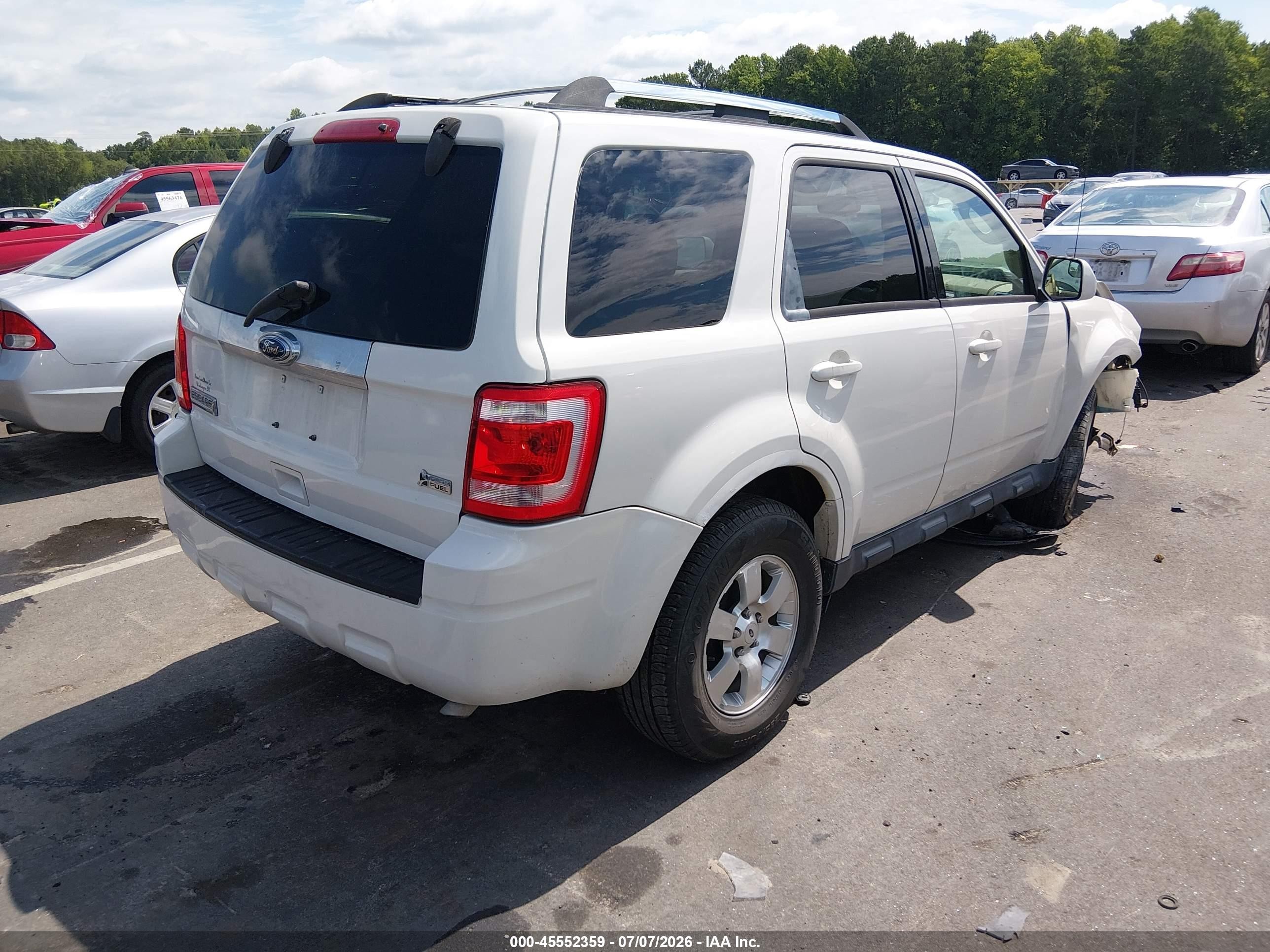 2012 Ford Escape Limited White vin: 1FMCU9EG4CKC35064