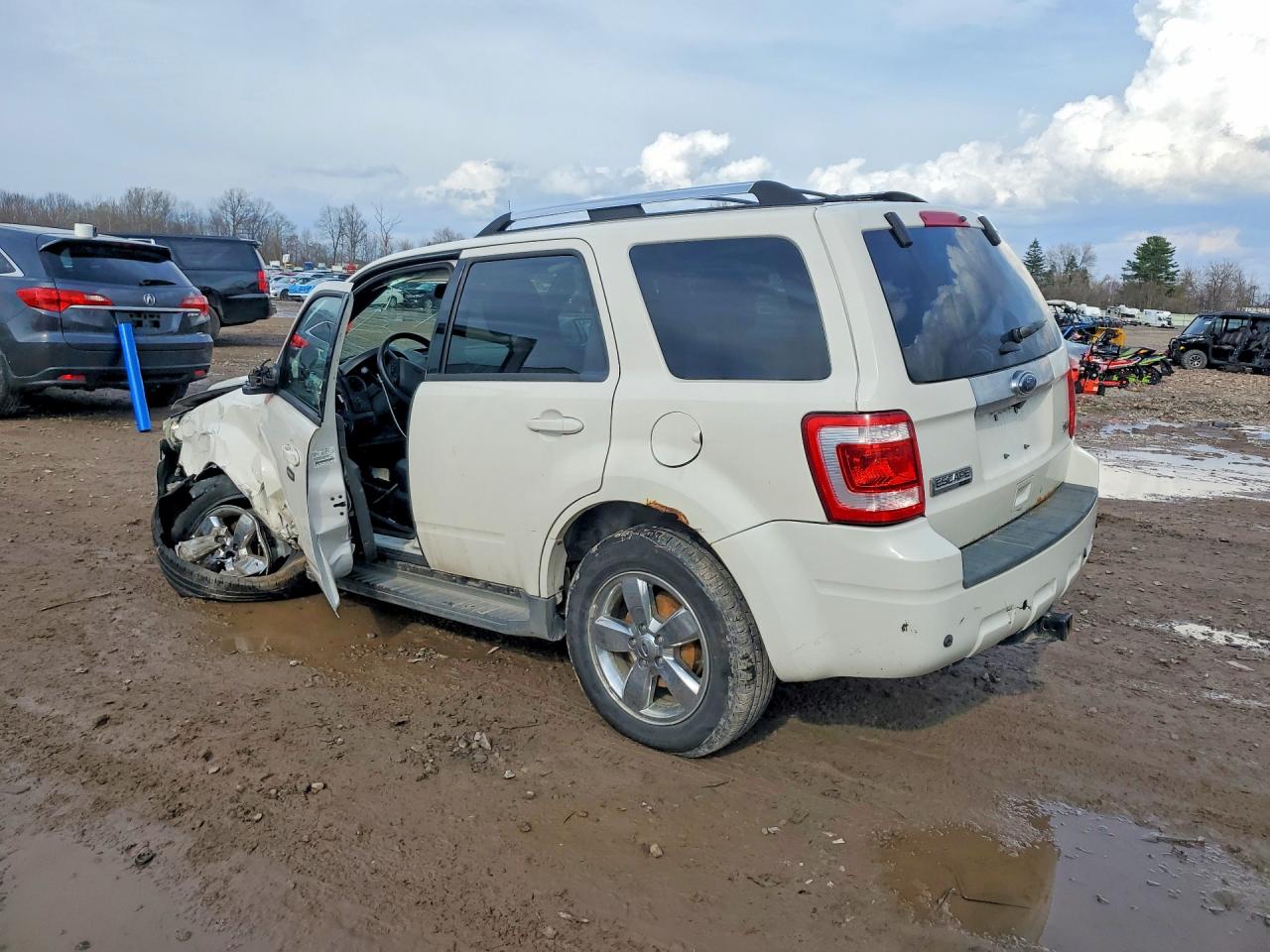 2011 Ford Escape Limited White vin: 1FMCU9EG5BKB69932